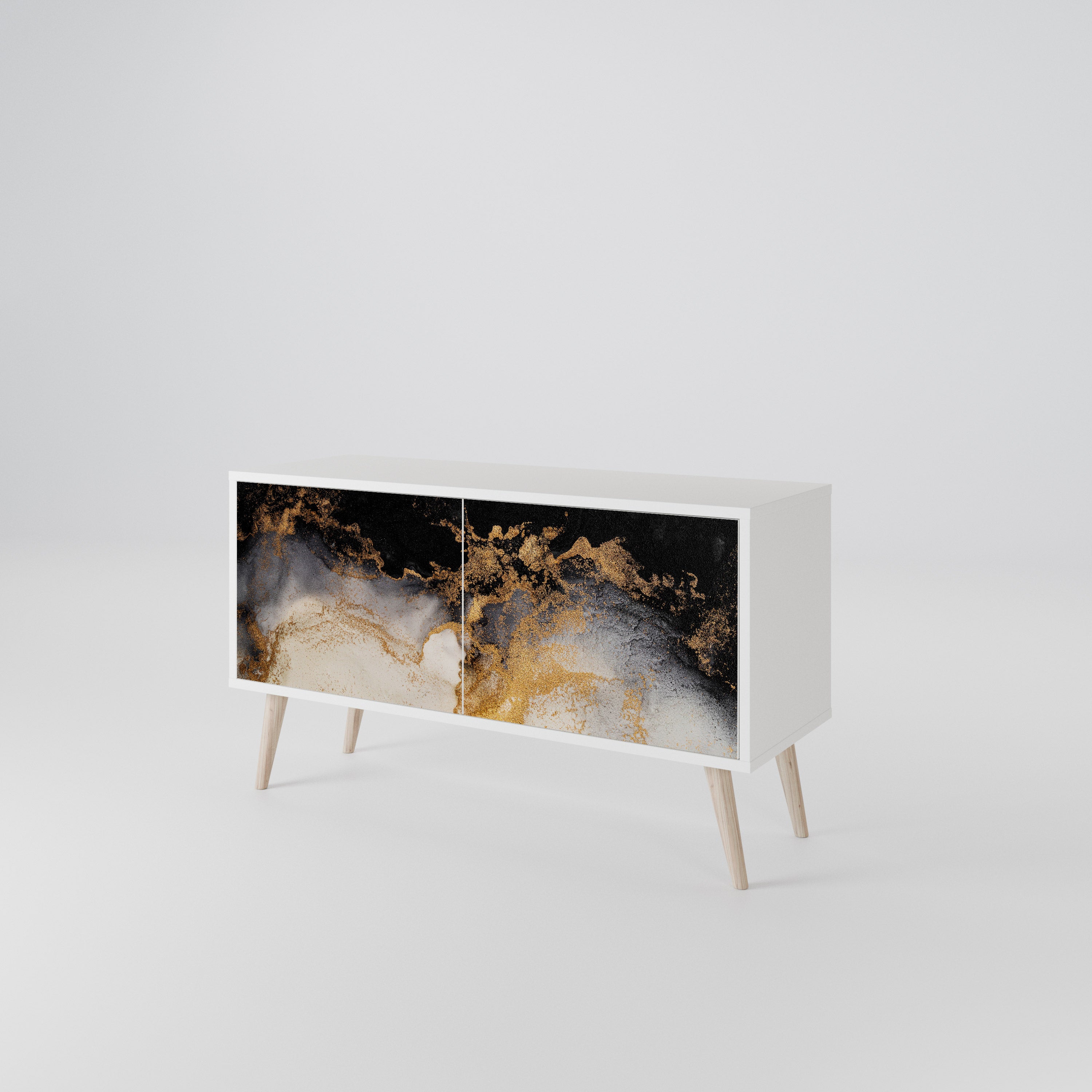 MARBLE OF TOMMORROW Mueble de TV Compacto de 2 puertas