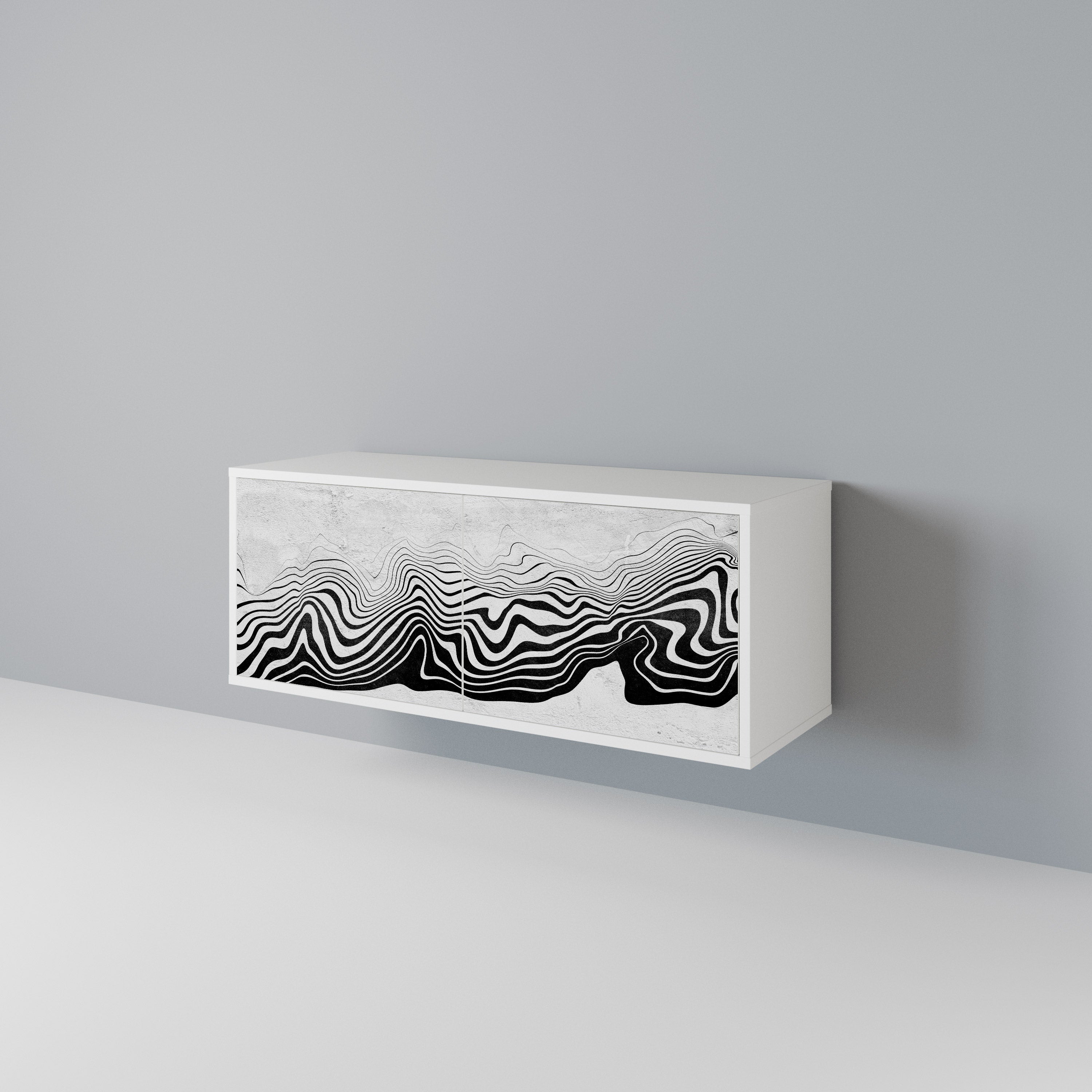 MONOCHROME MIRAGE Mueble de TV Compacto de 2 puertas