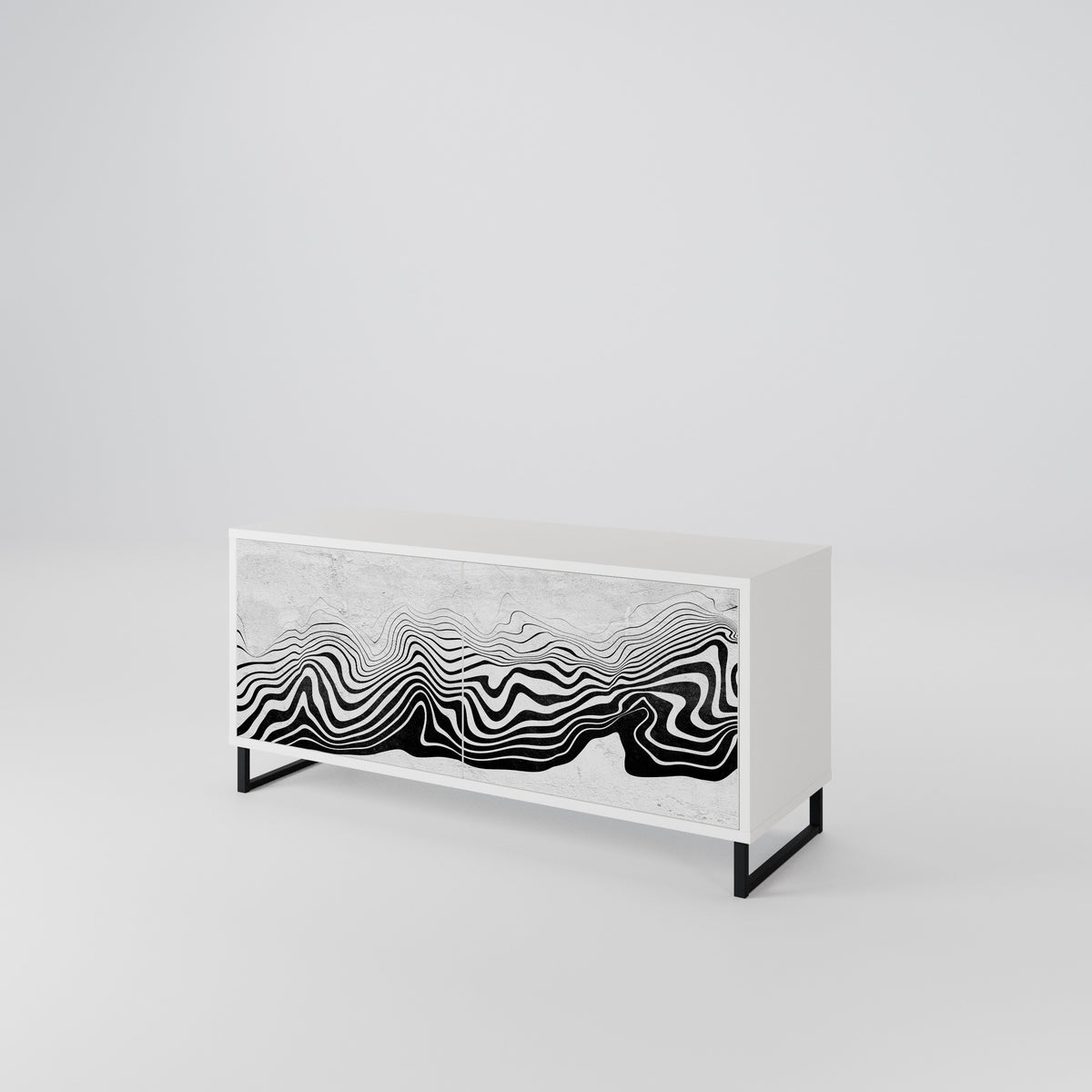 MONOCHROME MIRAGE Mueble de TV Compacto de 2 puertas