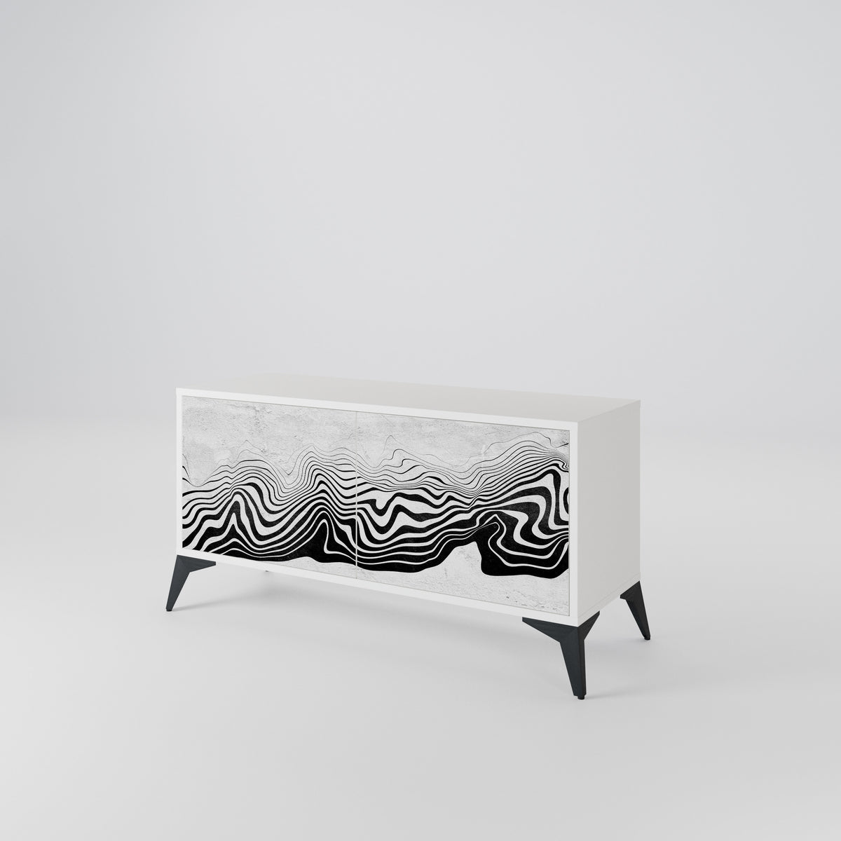 MONOCHROME MIRAGE Mueble de TV Compacto de 2 puertas