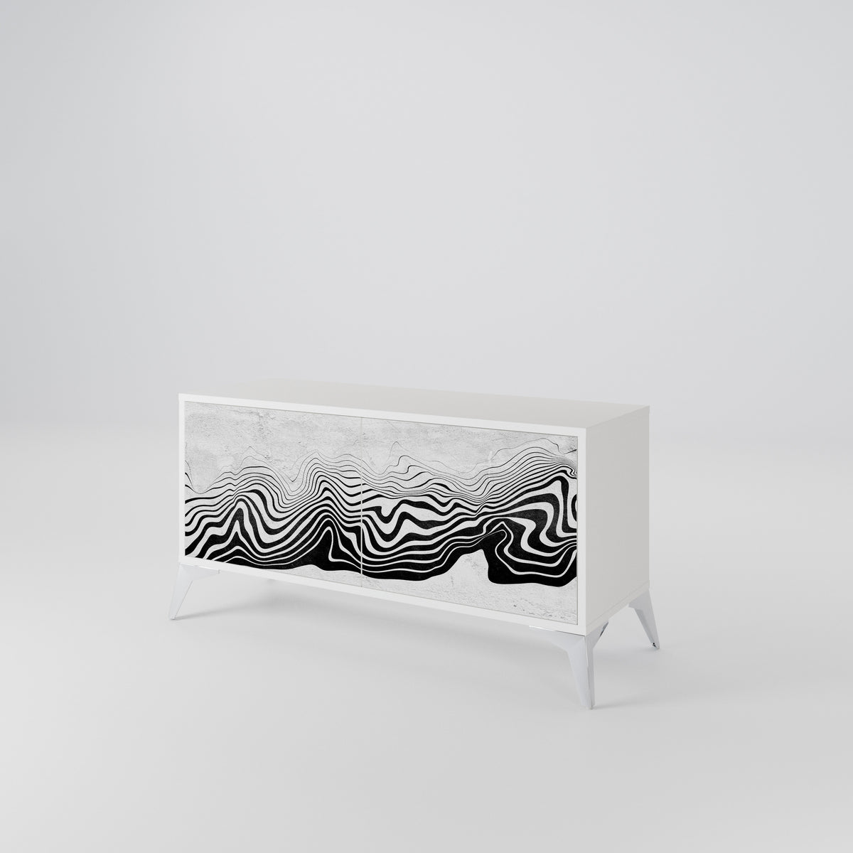 MONOCHROME MIRAGE Mueble de TV Compacto de 2 puertas