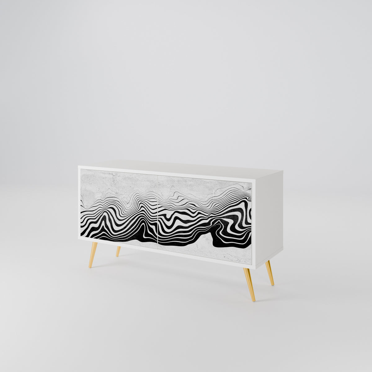 MONOCHROME MIRAGE Mueble de TV Compacto de 2 puertas