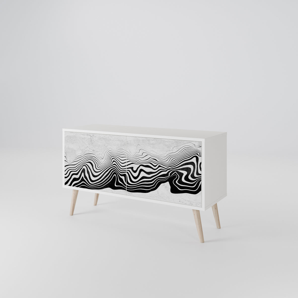 MONOCHROME MIRAGE Mueble de TV Compacto de 2 puertas