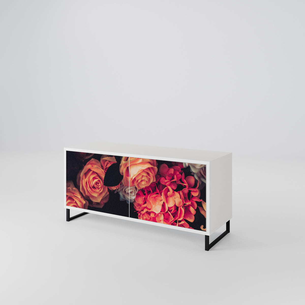NEVERENDING BLOOM Mueble de TV Compacto de 2 puertas