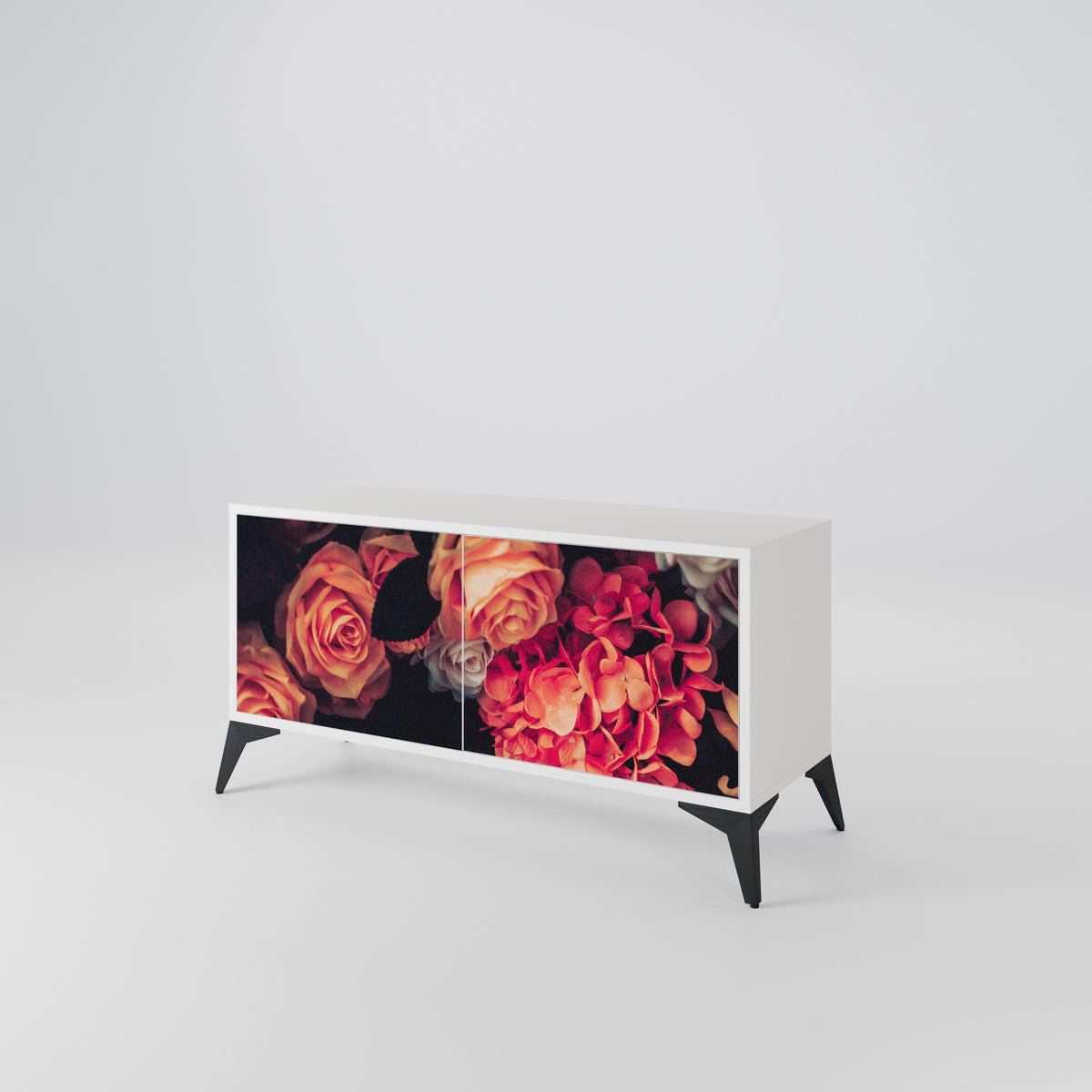 NEVERENDING BLOOM Compact 2-Door TV Cabinet