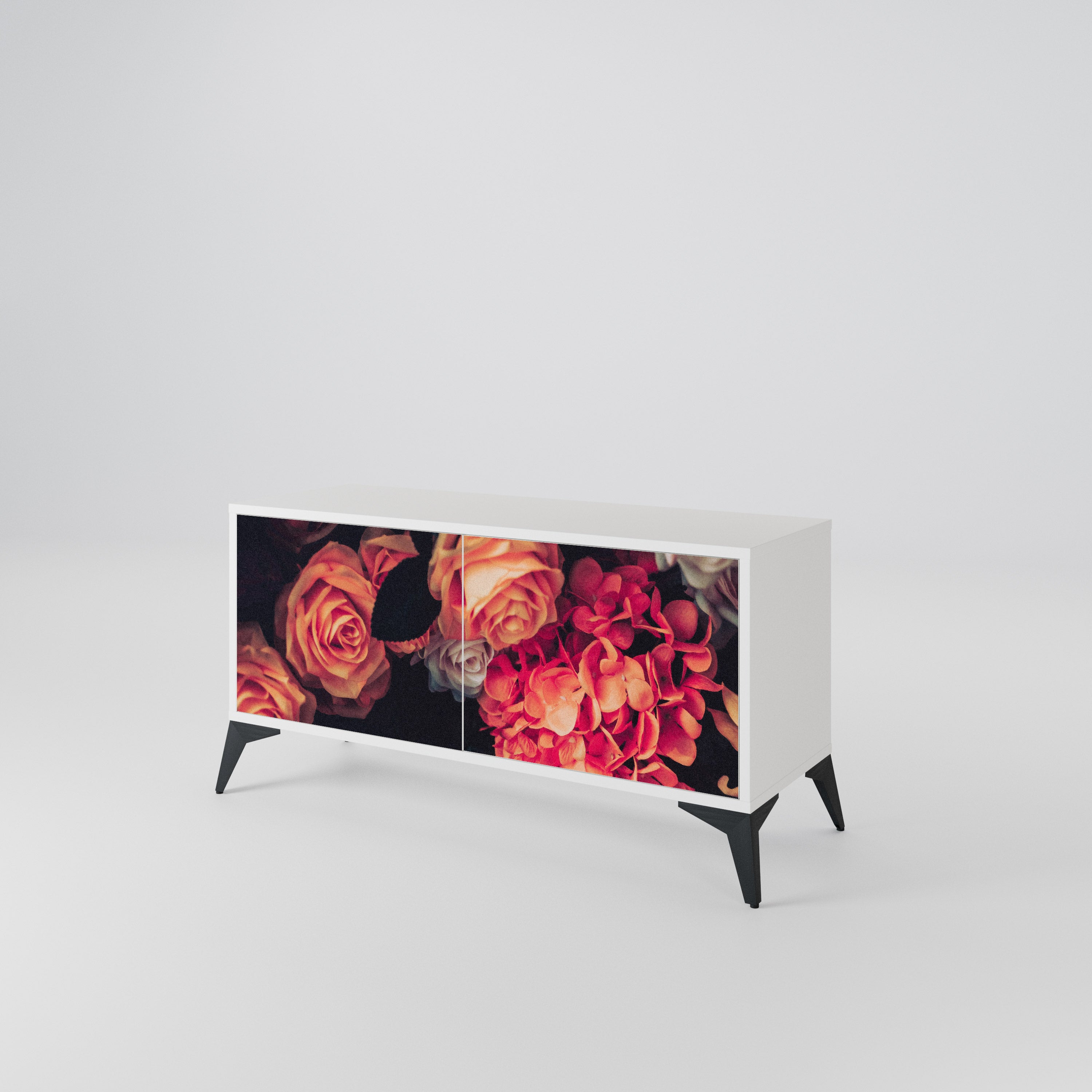 NEVERENDING BLOOM Mueble de TV Compacto de 2 puertas
