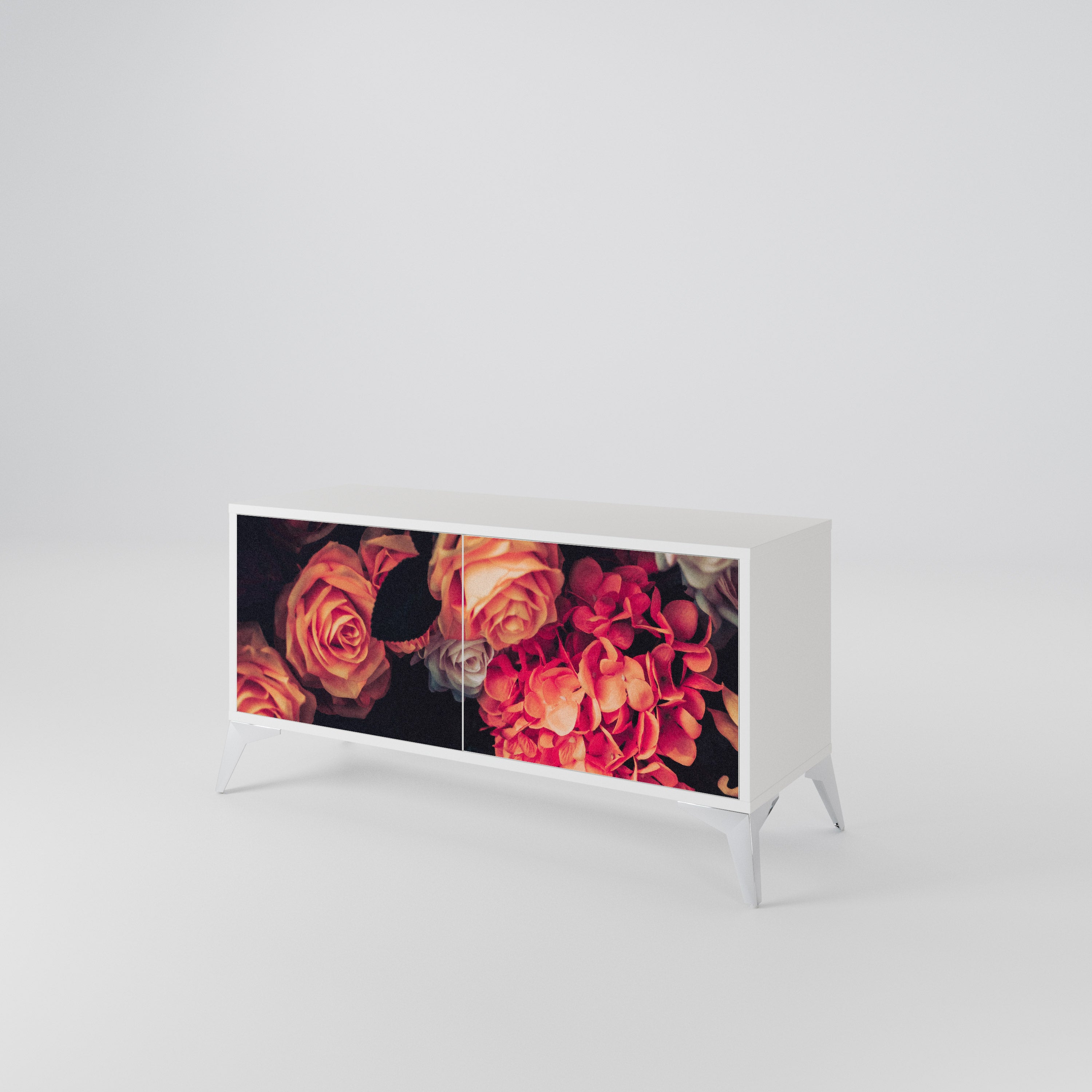 NEVERENDING BLOOM Mueble de TV Compacto de 2 puertas
