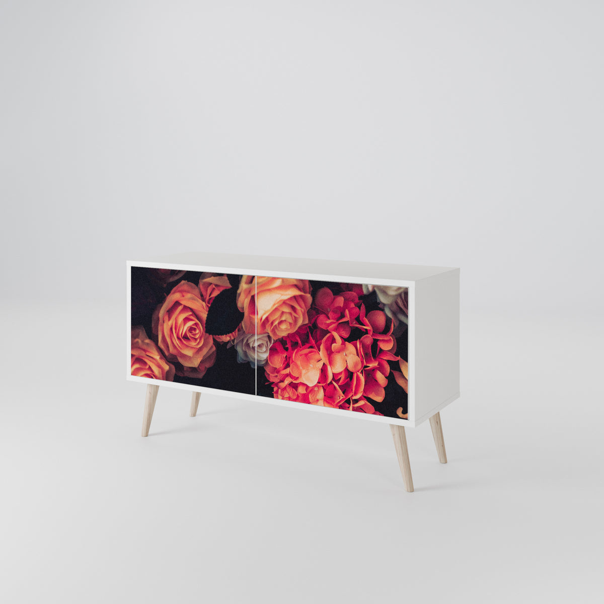 NEVERENDING BLOOM Mueble de TV Compacto de 2 puertas