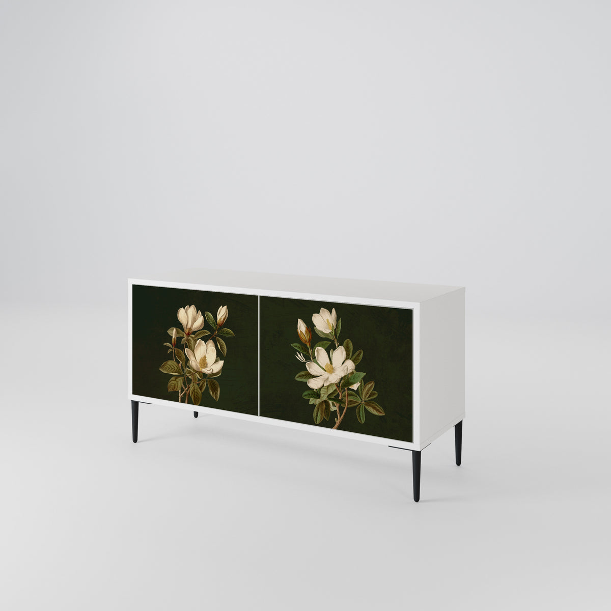 FLORAL NOIR Mueble de TV Compacto de 2 puertas