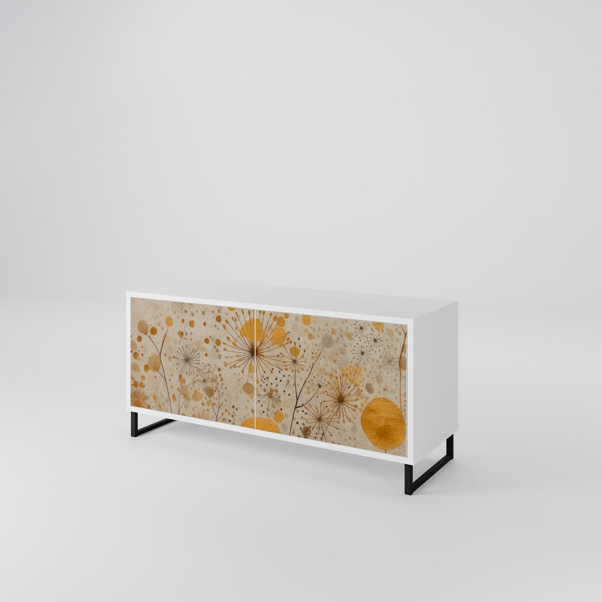 MORNING GLADE Mueble de TV Compacto de 2 puertas