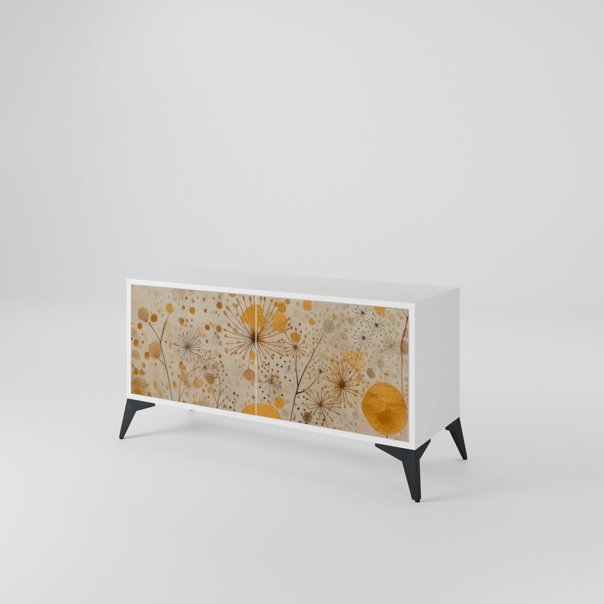 MORNING GLADE Mueble de TV Compacto de 2 puertas