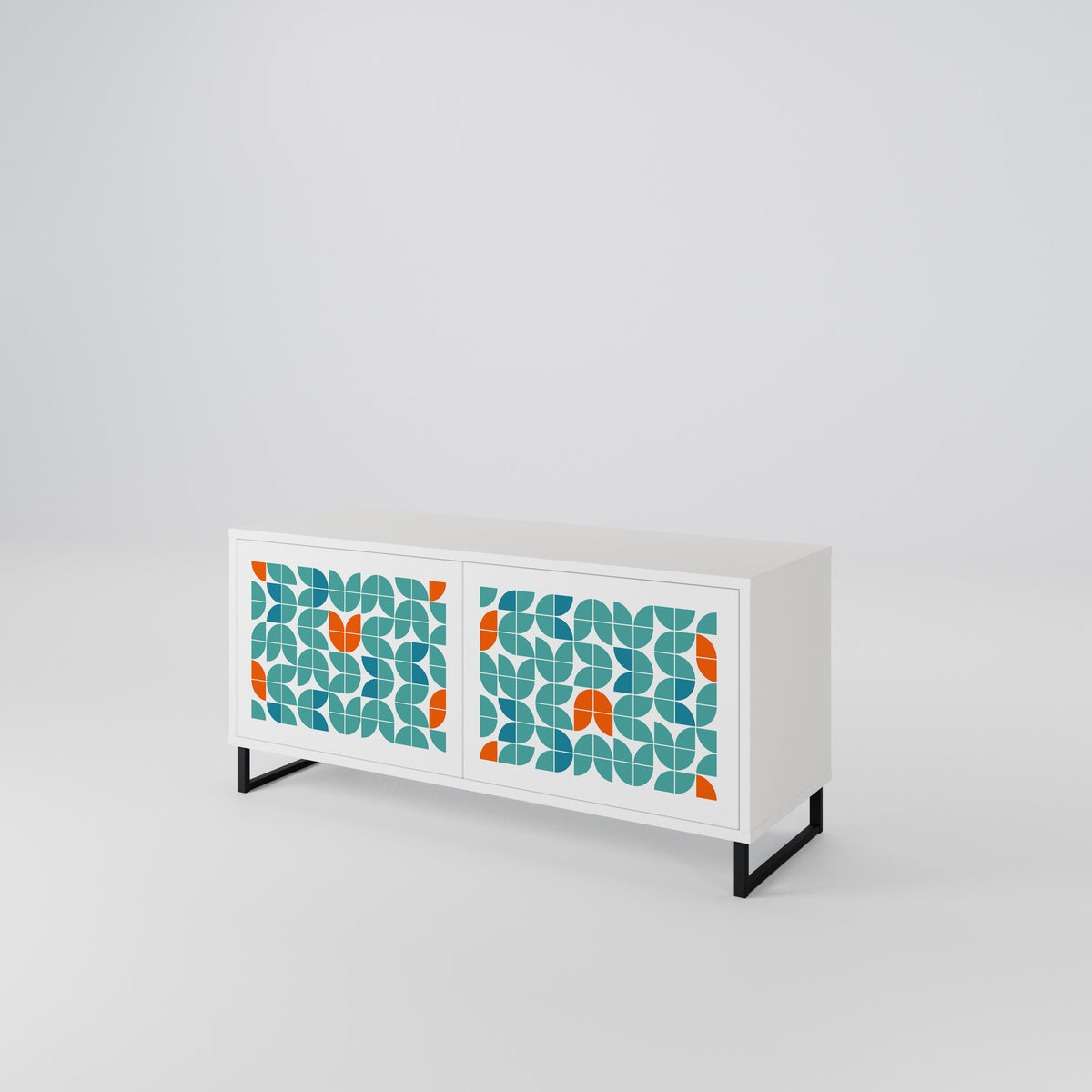 BE THE CHANGE Mueble de TV Compacto de 2 puertas