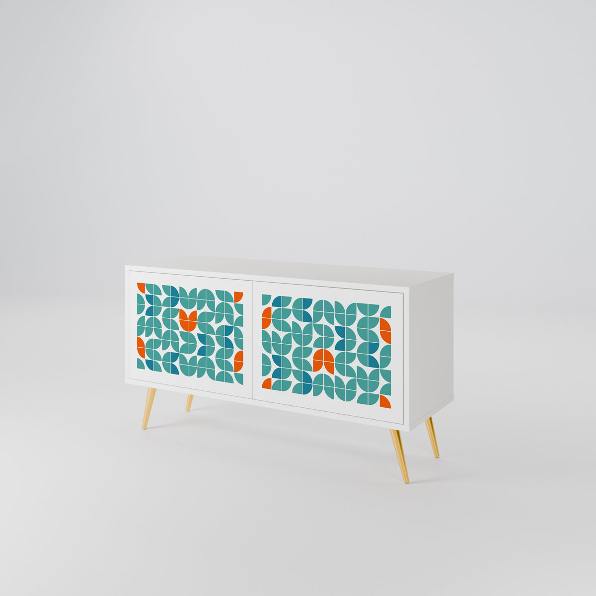 BE THE CHANGE Mueble de TV Compacto de 2 puertas