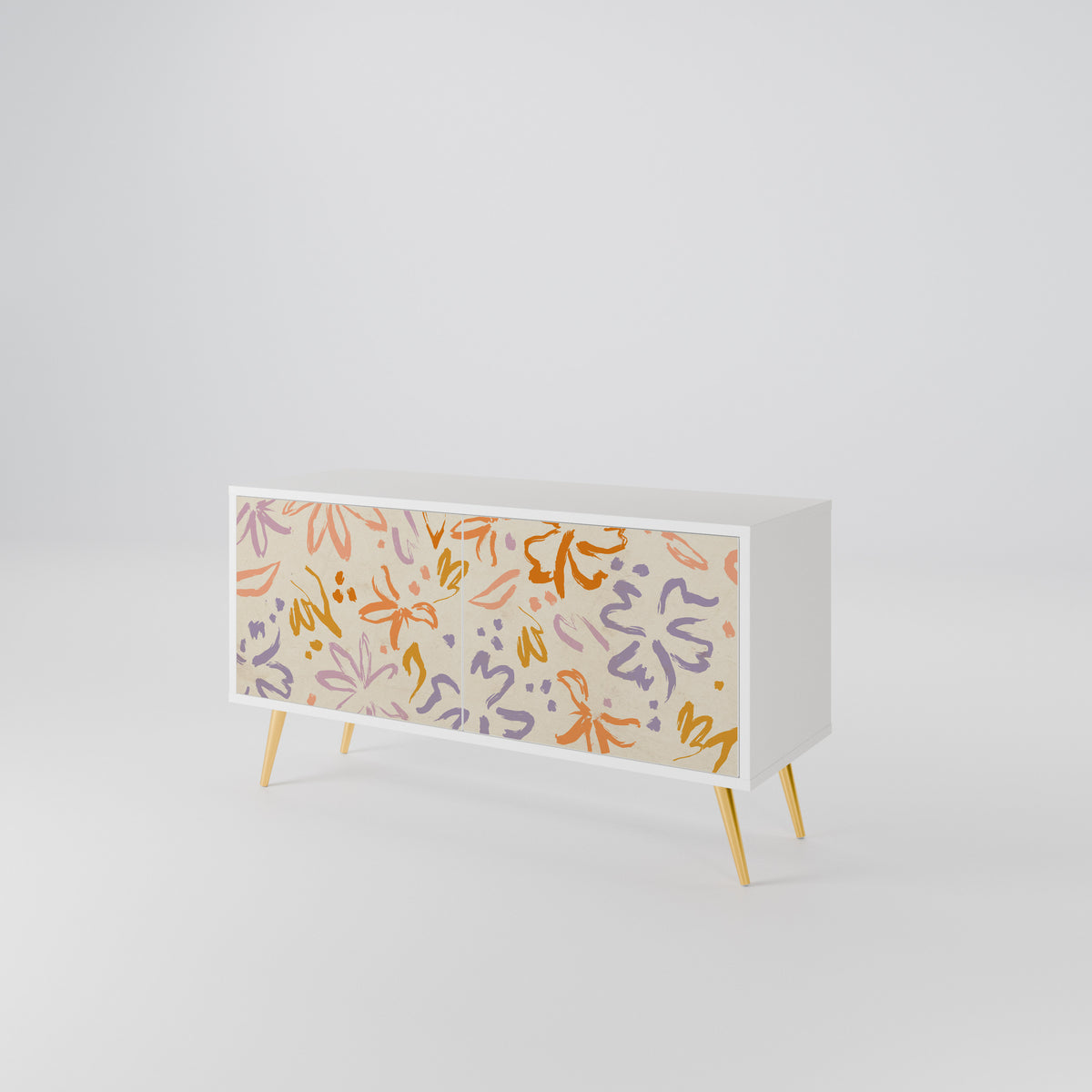 SPRING WHIMSY Mueble de TV Compacto de 2 puertas