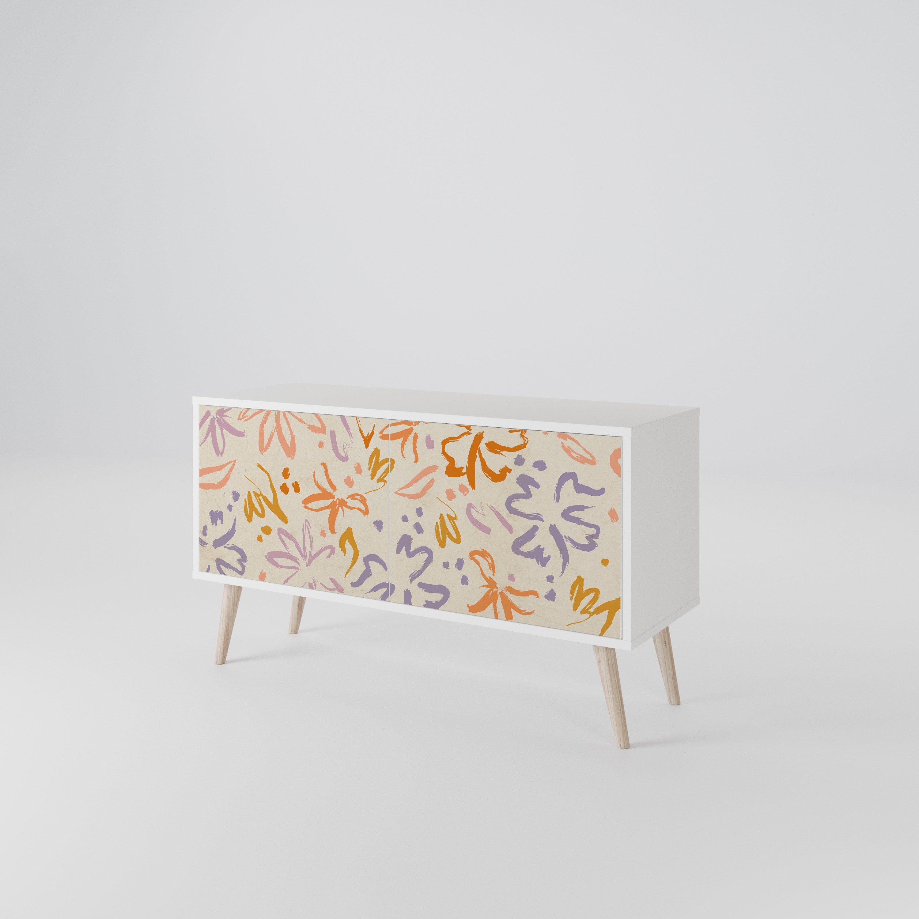SPRING WHIMSY Mueble de TV Compacto de 2 puertas