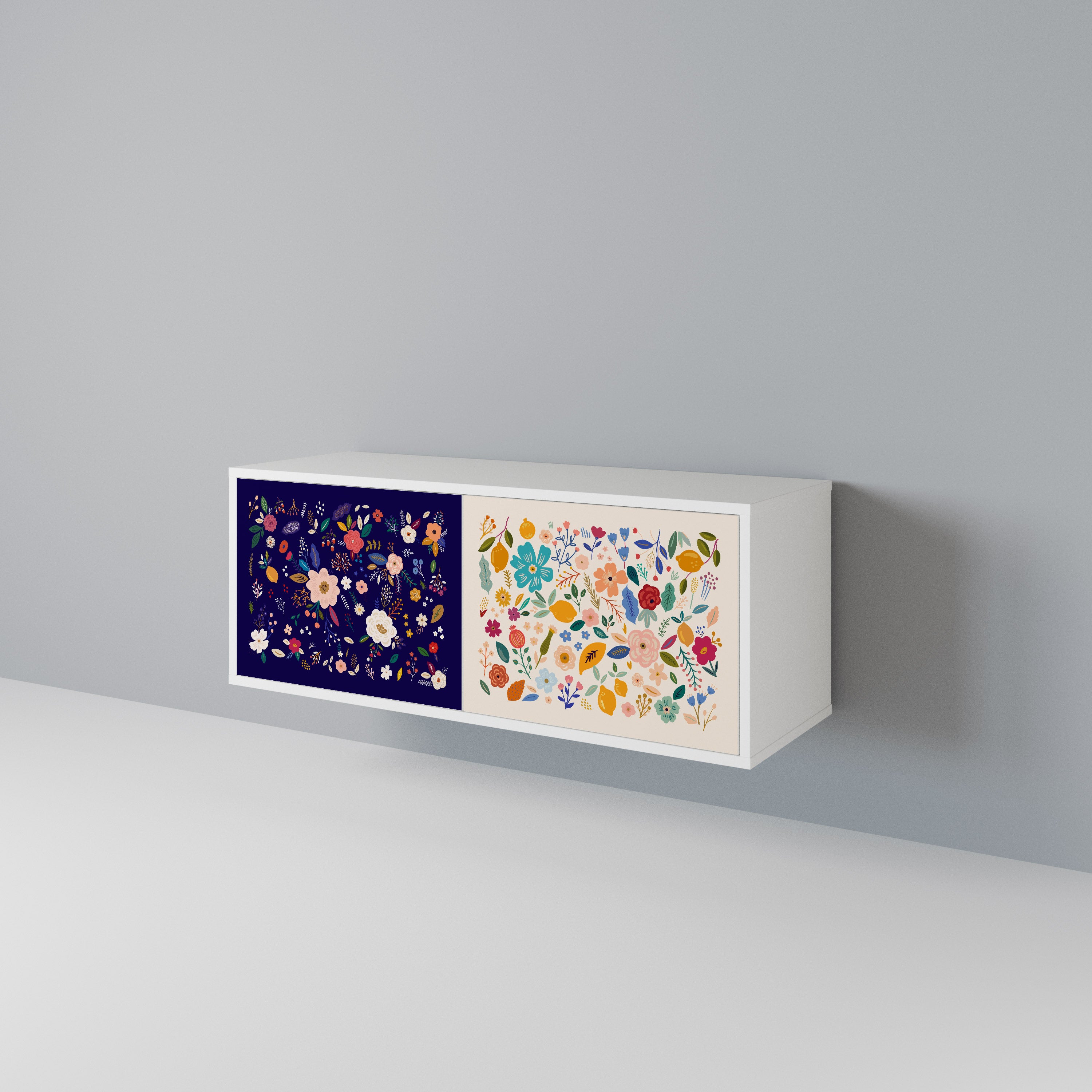 FLORAL COMBINATION Mueble de TV Compacto de 2 puertas