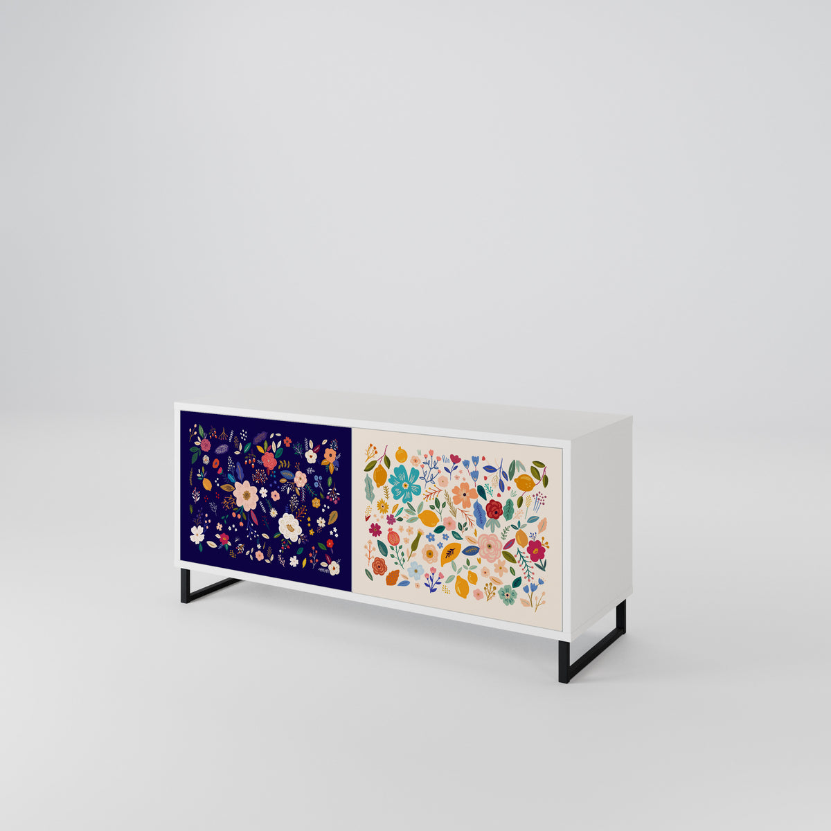 FLORAL COMBINATION Mueble de TV Compacto de 2 puertas