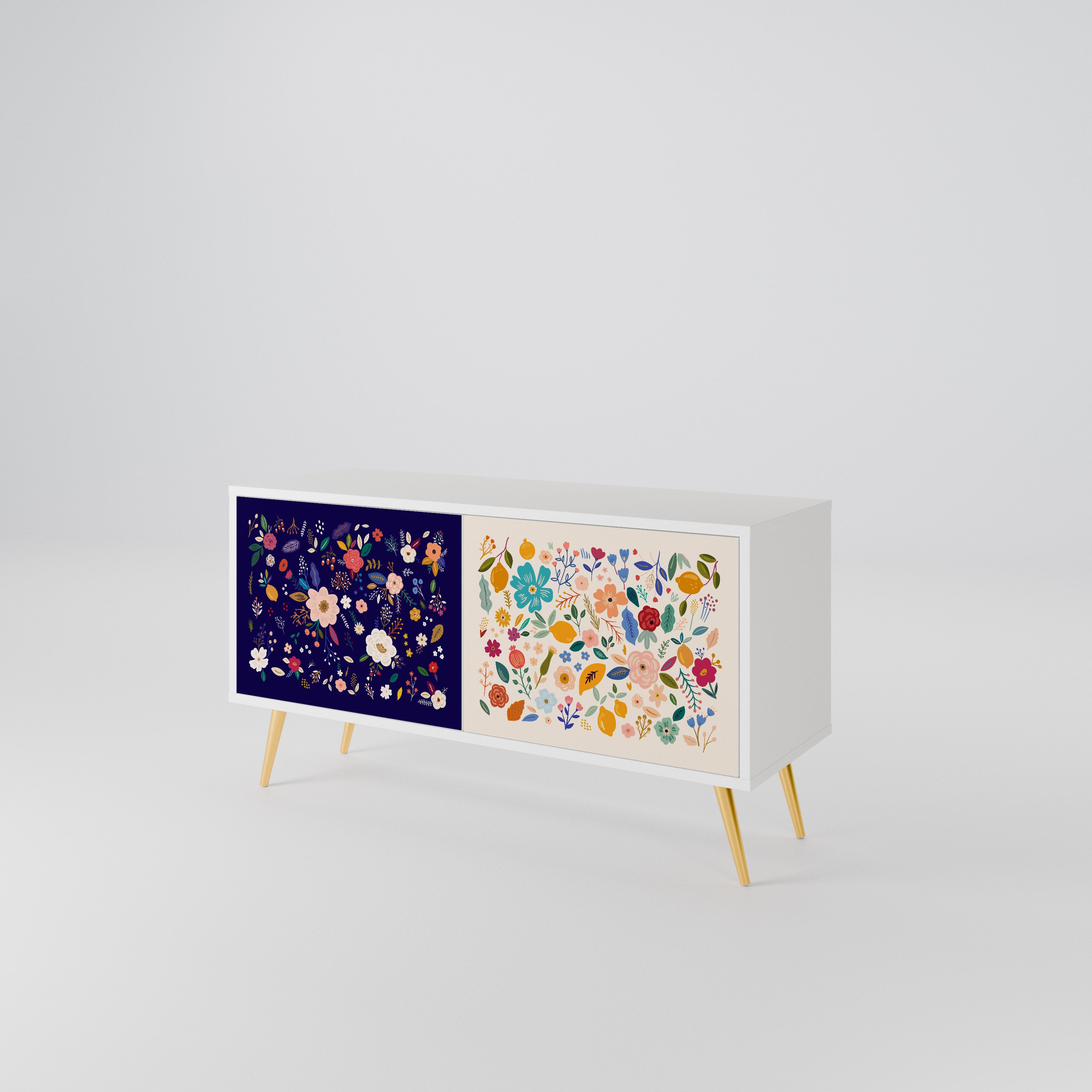 FLORAL COMBINATION Mueble de TV Compacto de 2 puertas