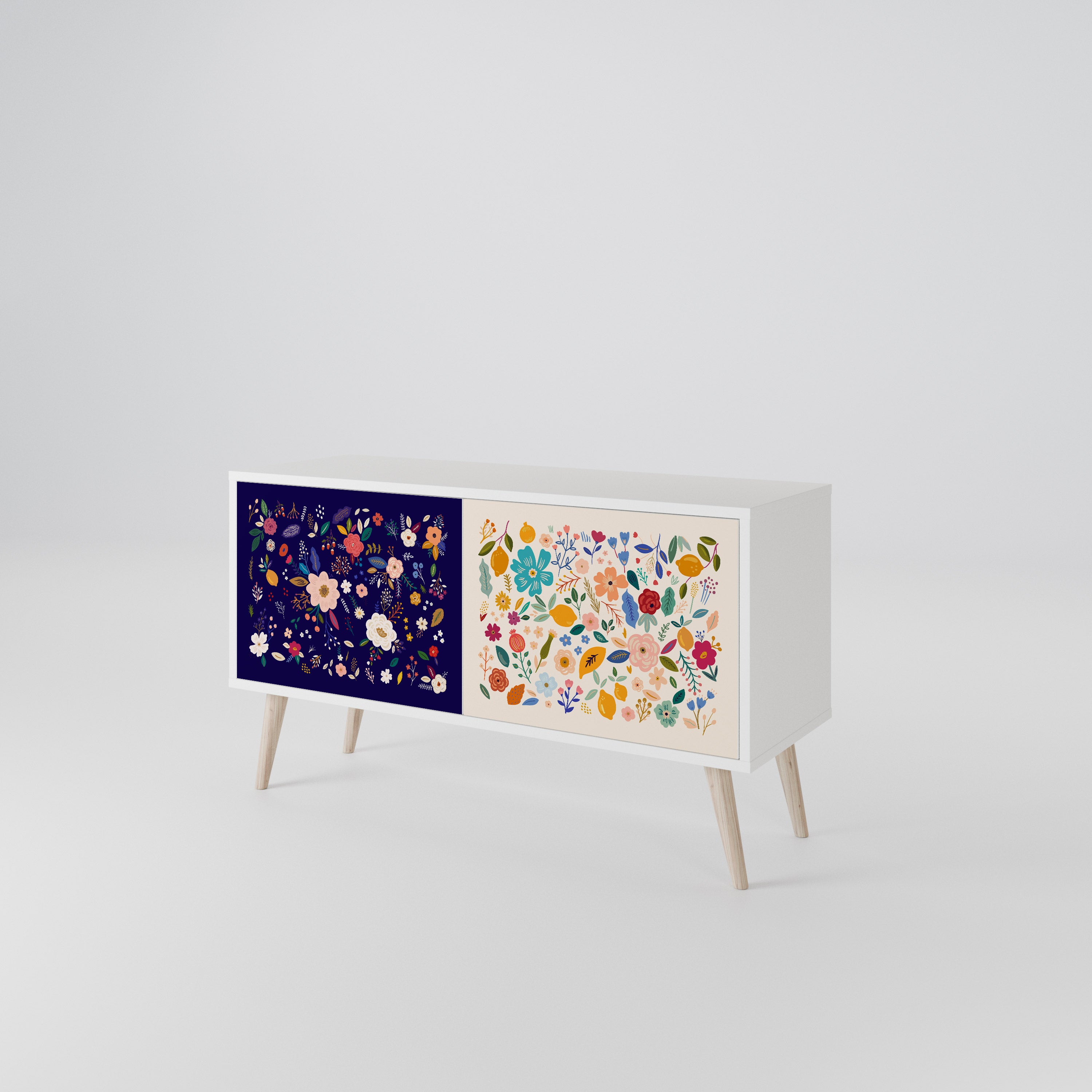 FLORAL COMBINATION Mueble de TV Compacto de 2 puertas
