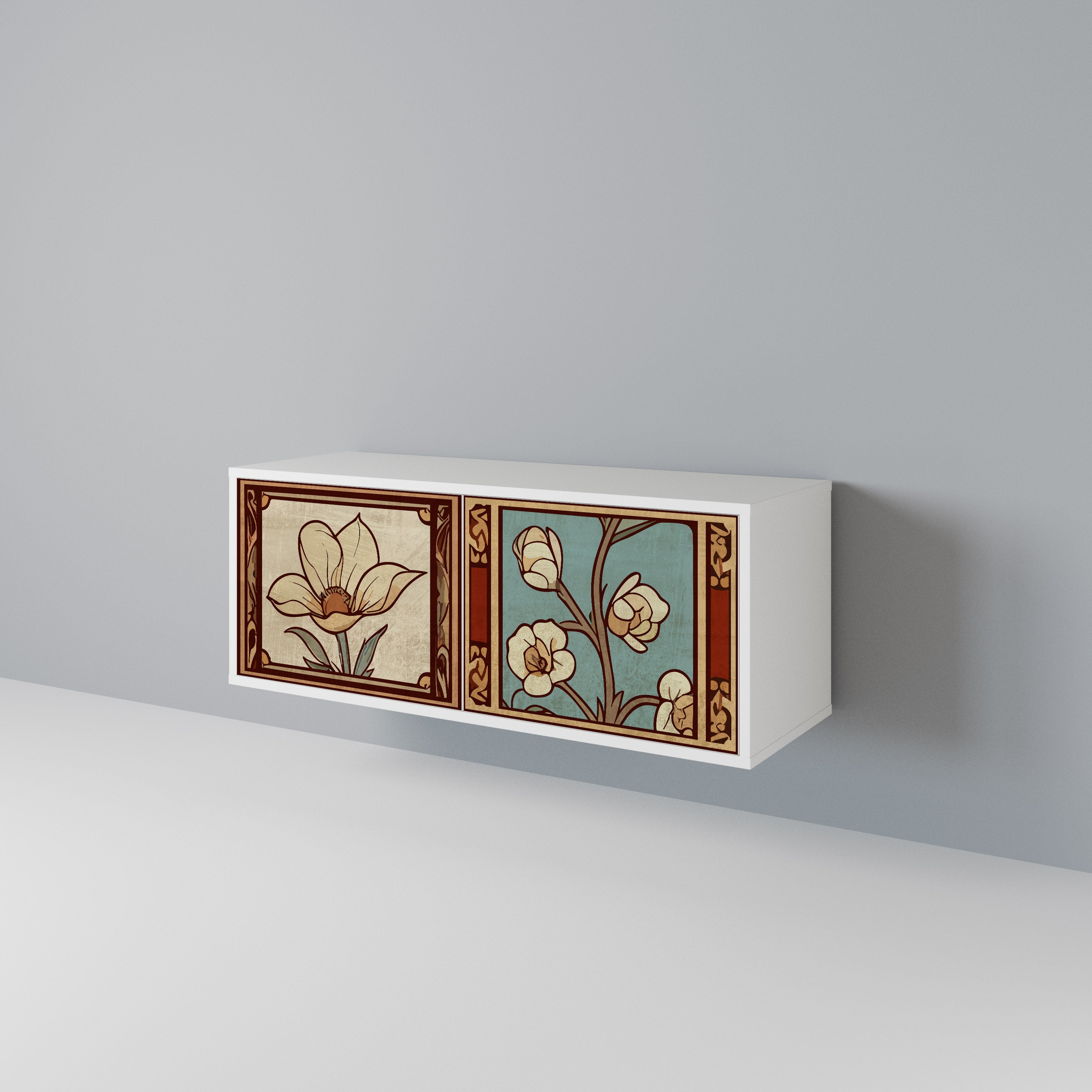TIMELESS FLORA Mueble de TV Compacto de 2 puertas