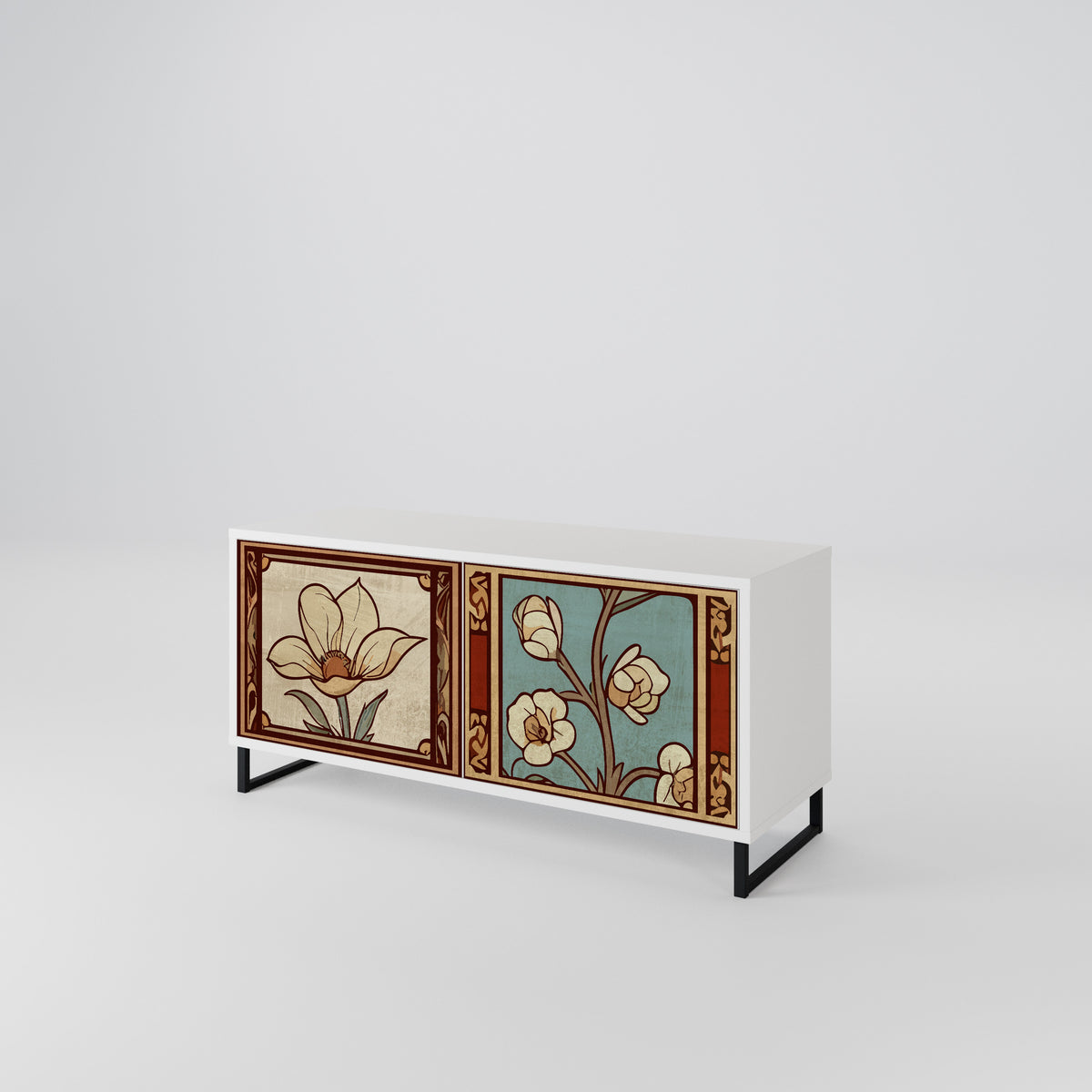 TIMELESS FLORA Mueble de TV Compacto de 2 puertas