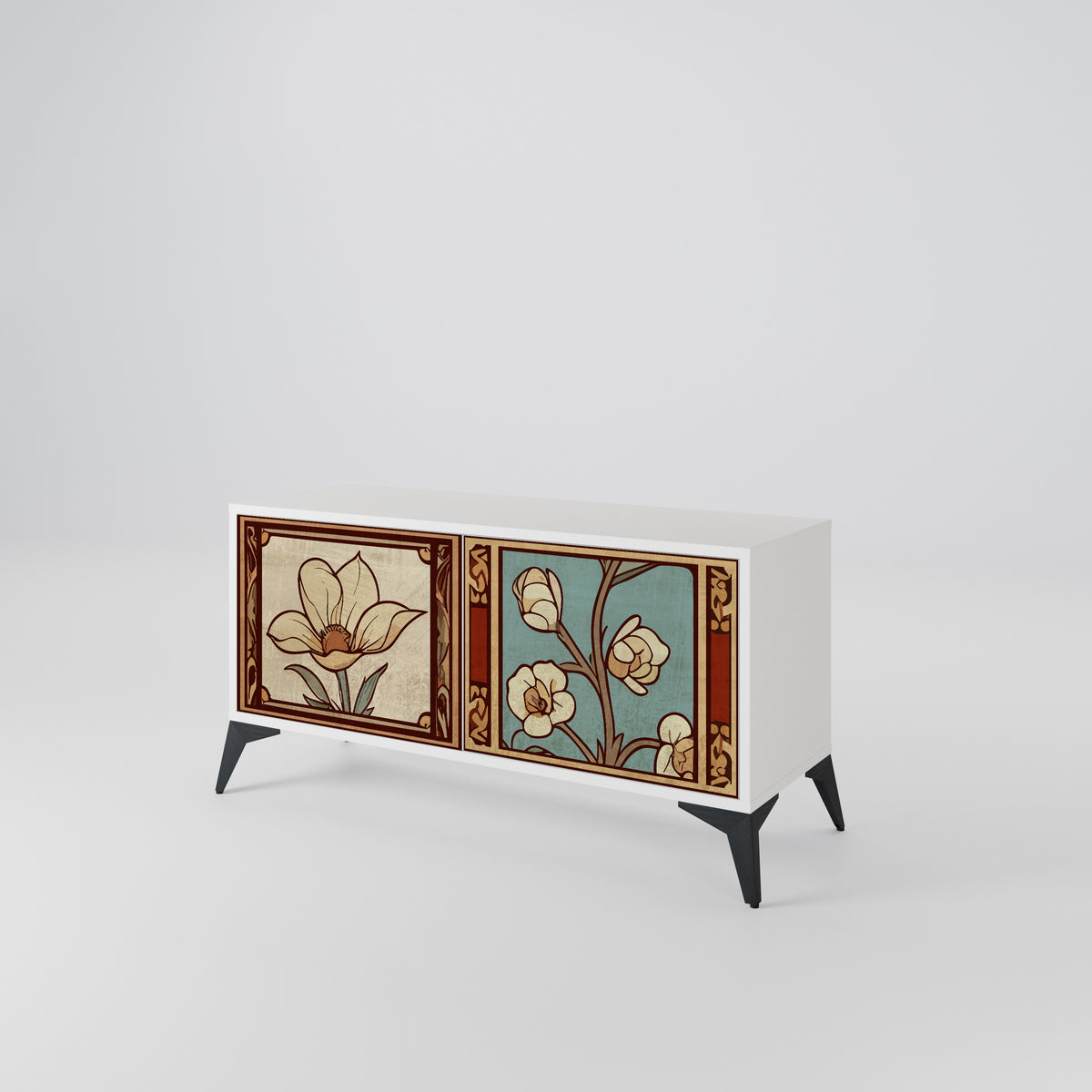 TIMELESS FLORA Mueble de TV Compacto de 2 puertas