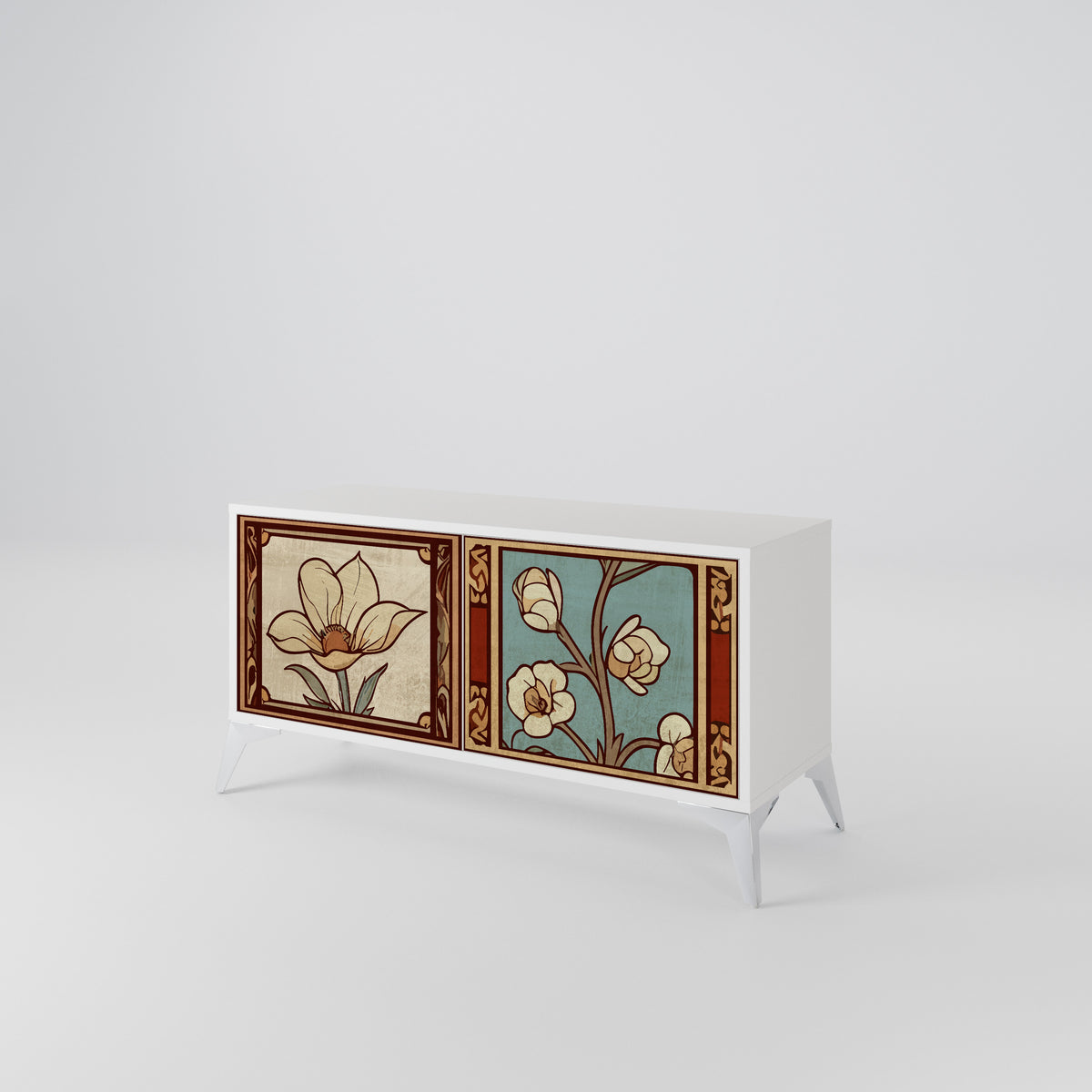 TIMELESS FLORA Mueble de TV Compacto de 2 puertas