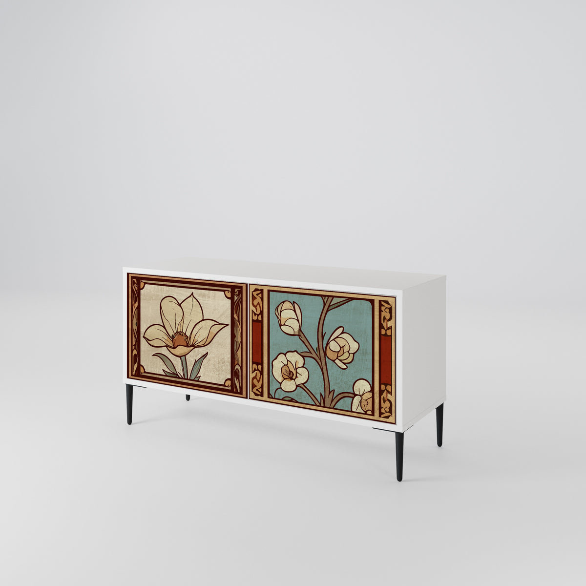 TIMELESS FLORA Mueble de TV Compacto de 2 puertas