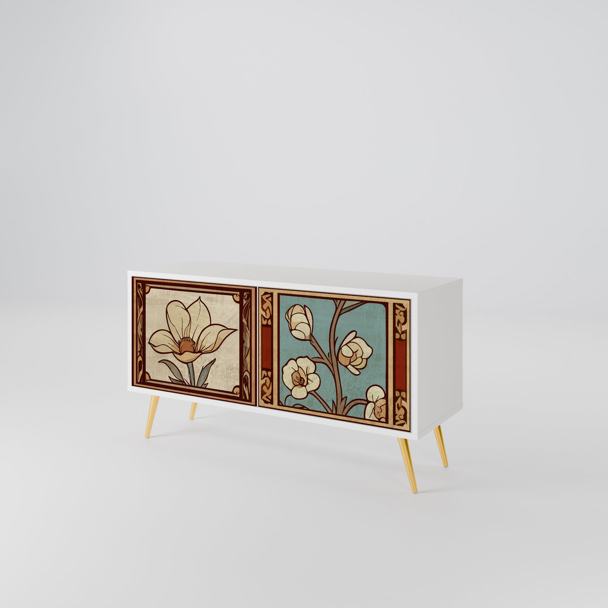 TIMELESS FLORA Mueble de TV Compacto de 2 puertas