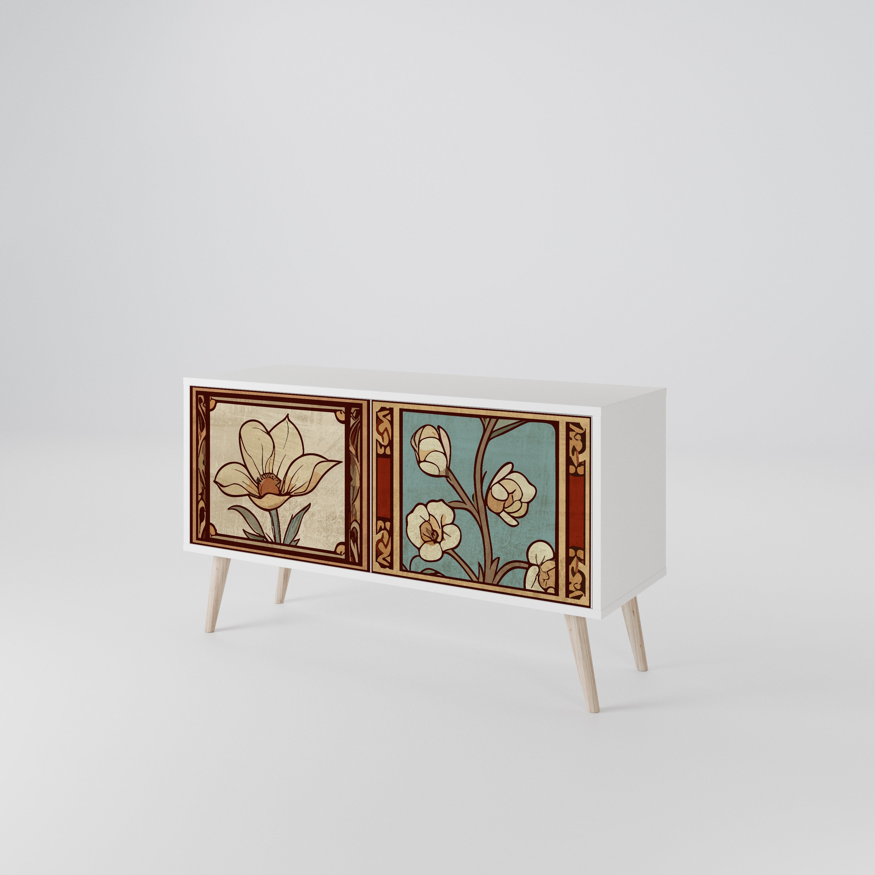 TIMELESS FLORA Mueble de TV Compacto de 2 puertas
