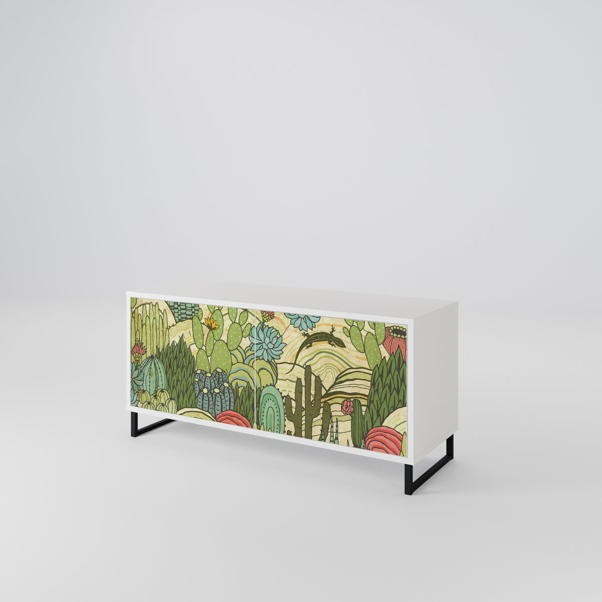 SUCCULENTS KALEIDOSCOPE Mueble de TV Compacto de 2 puertas