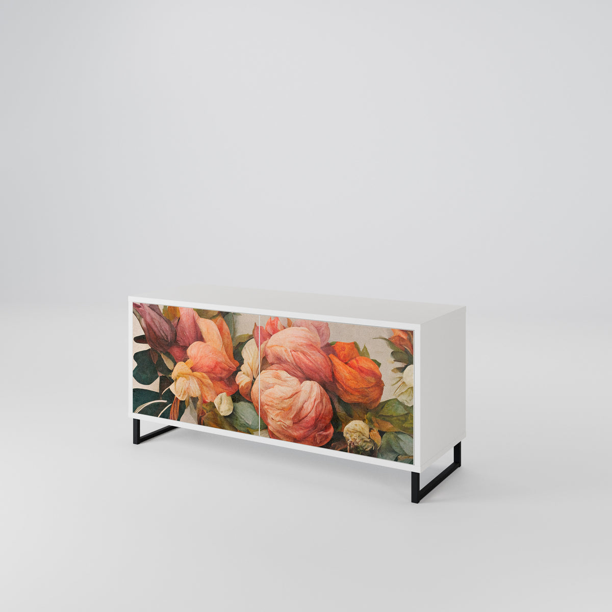 STYLISH BEAUTY Mueble de TV Compacto de 2 puertas