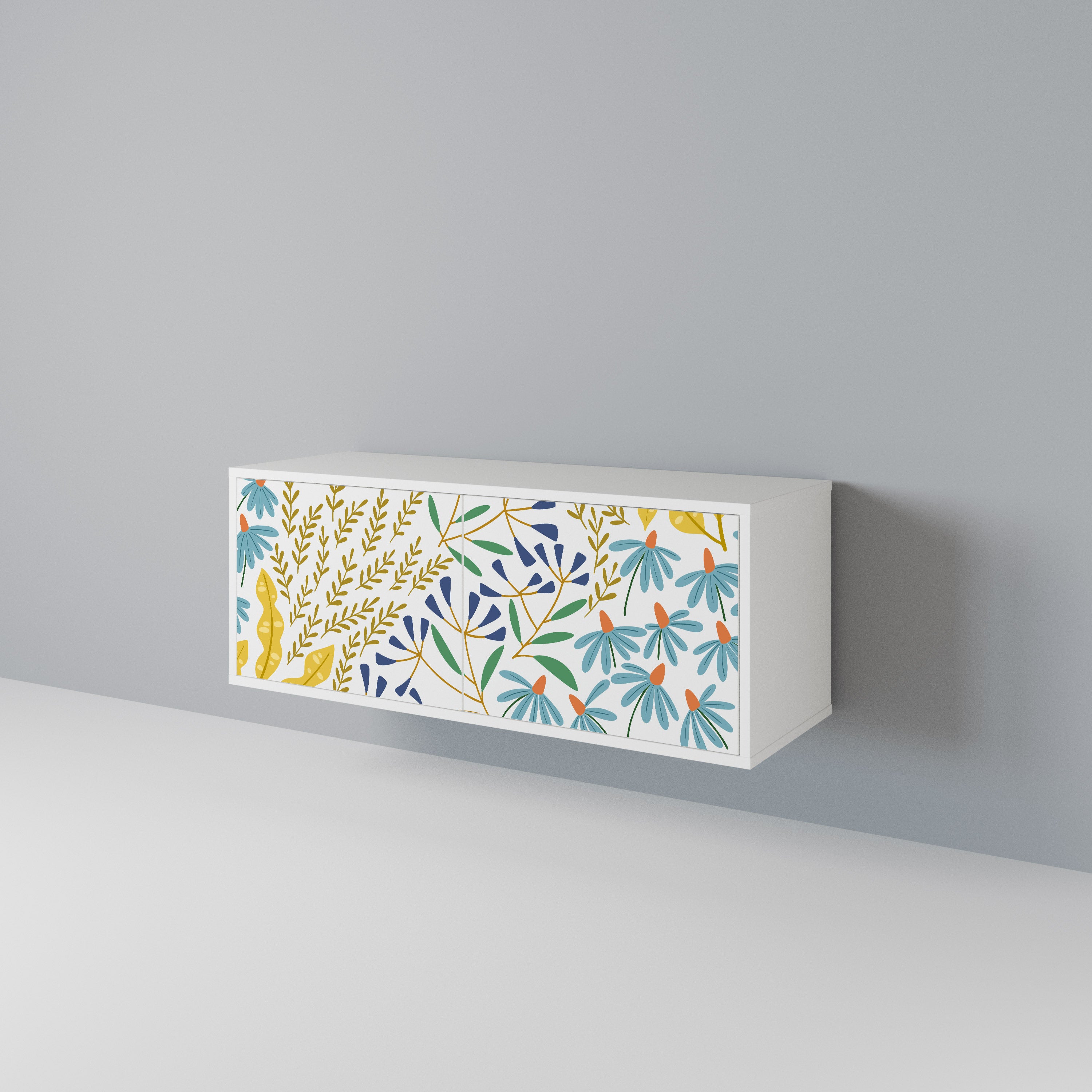 HELLO SPRING Mueble de TV Compacto de 2 puertas