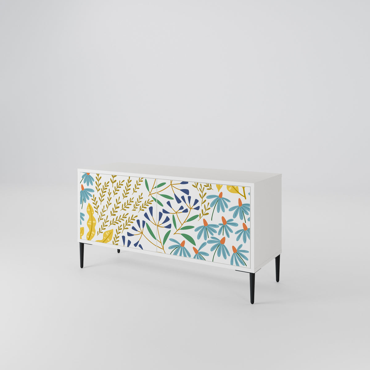 HELLO SPRING Mueble de TV Compacto de 2 puertas