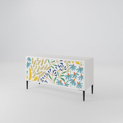HELLO SPRING Mueble de TV Compacto de 2 puertas