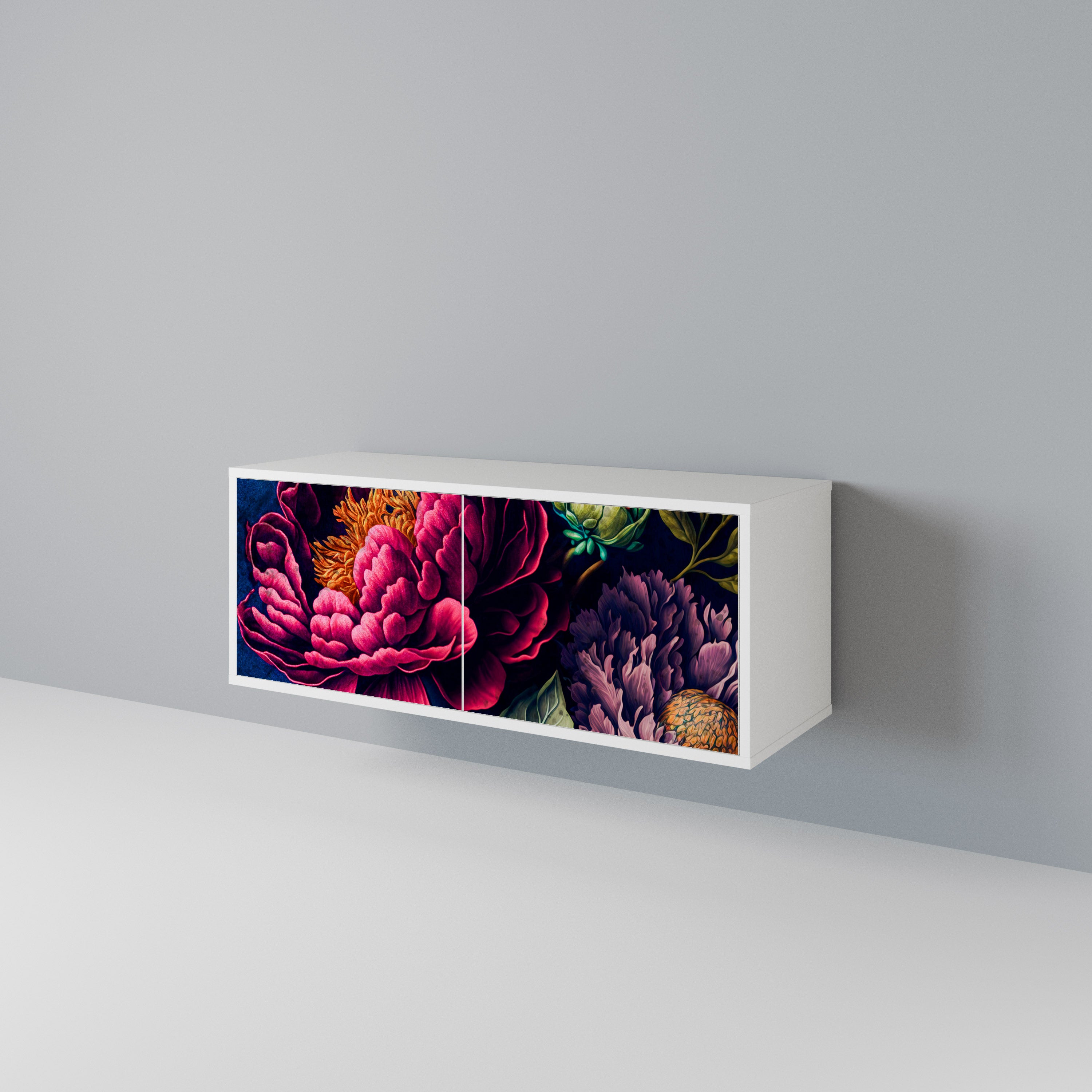 BLOOMING ELEGANCE Mueble de TV Compacto de 2 puertas