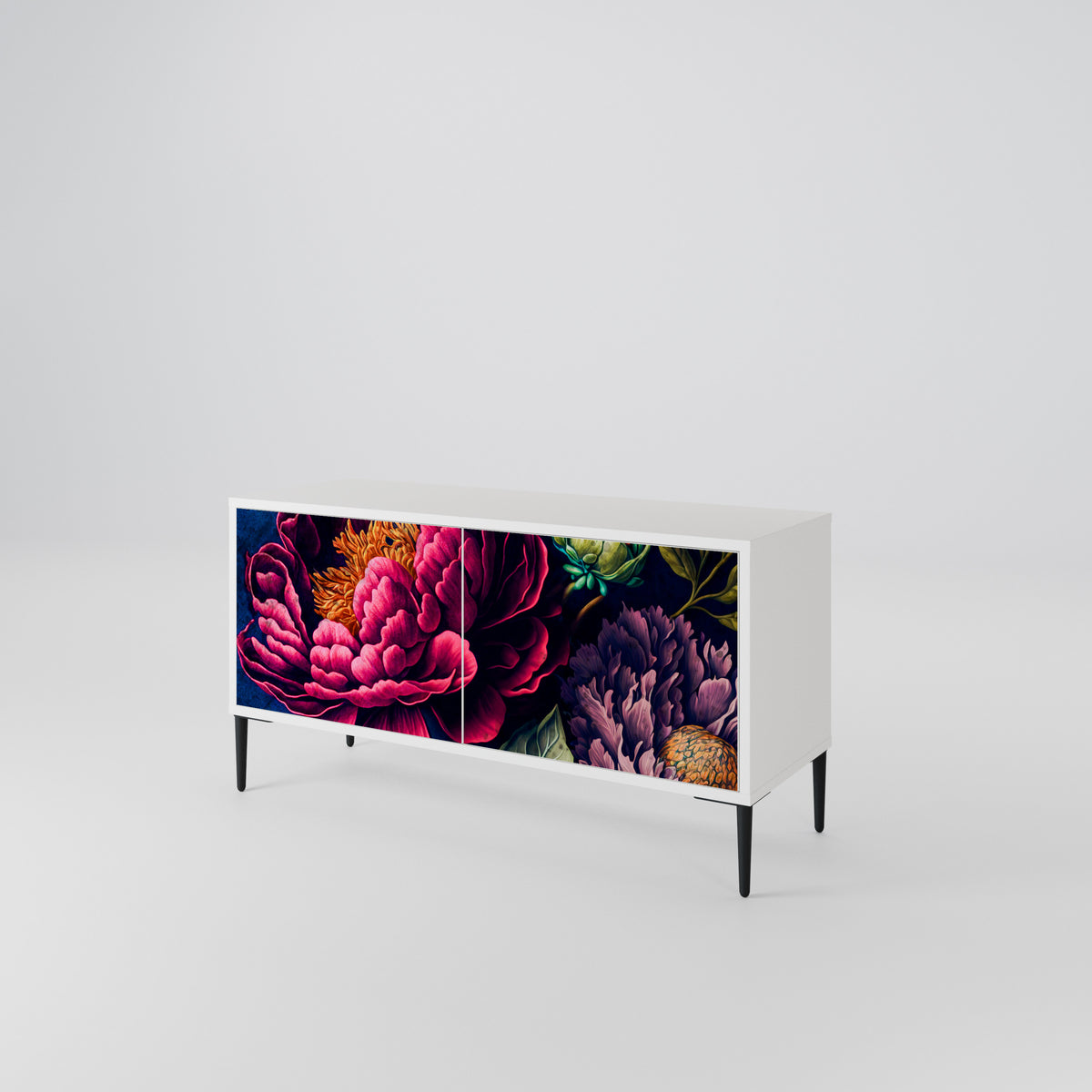 BLOOMING ELEGANCE Mueble de TV Compacto de 2 puertas