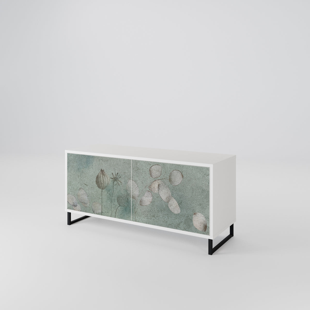 NIGHT LADY Mueble de TV Compacto de 2 puertas