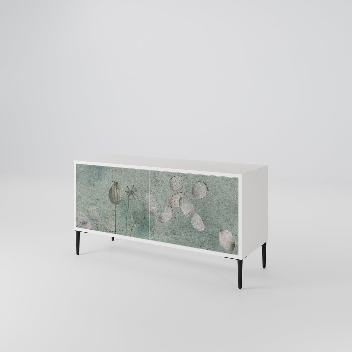 NIGHT LADY Mueble de TV Compacto de 2 puertas