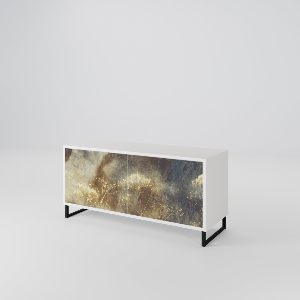 GENTLE POWER Mueble de TV Compacto de 2 puertas