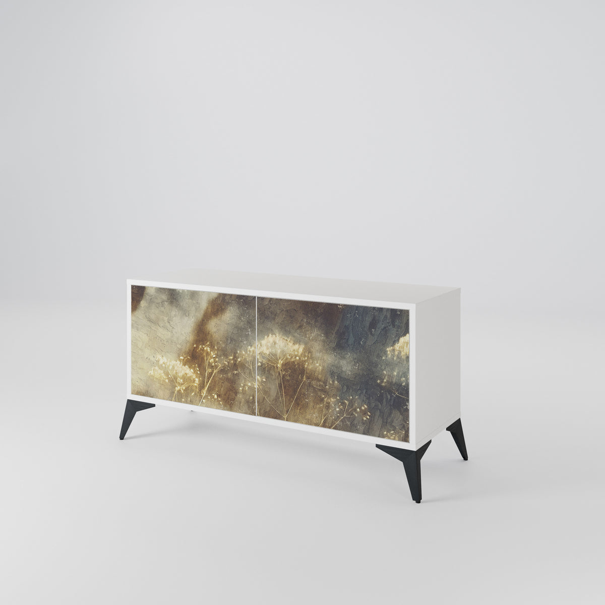 GENTLE POWER Mueble de TV Compacto de 2 puertas