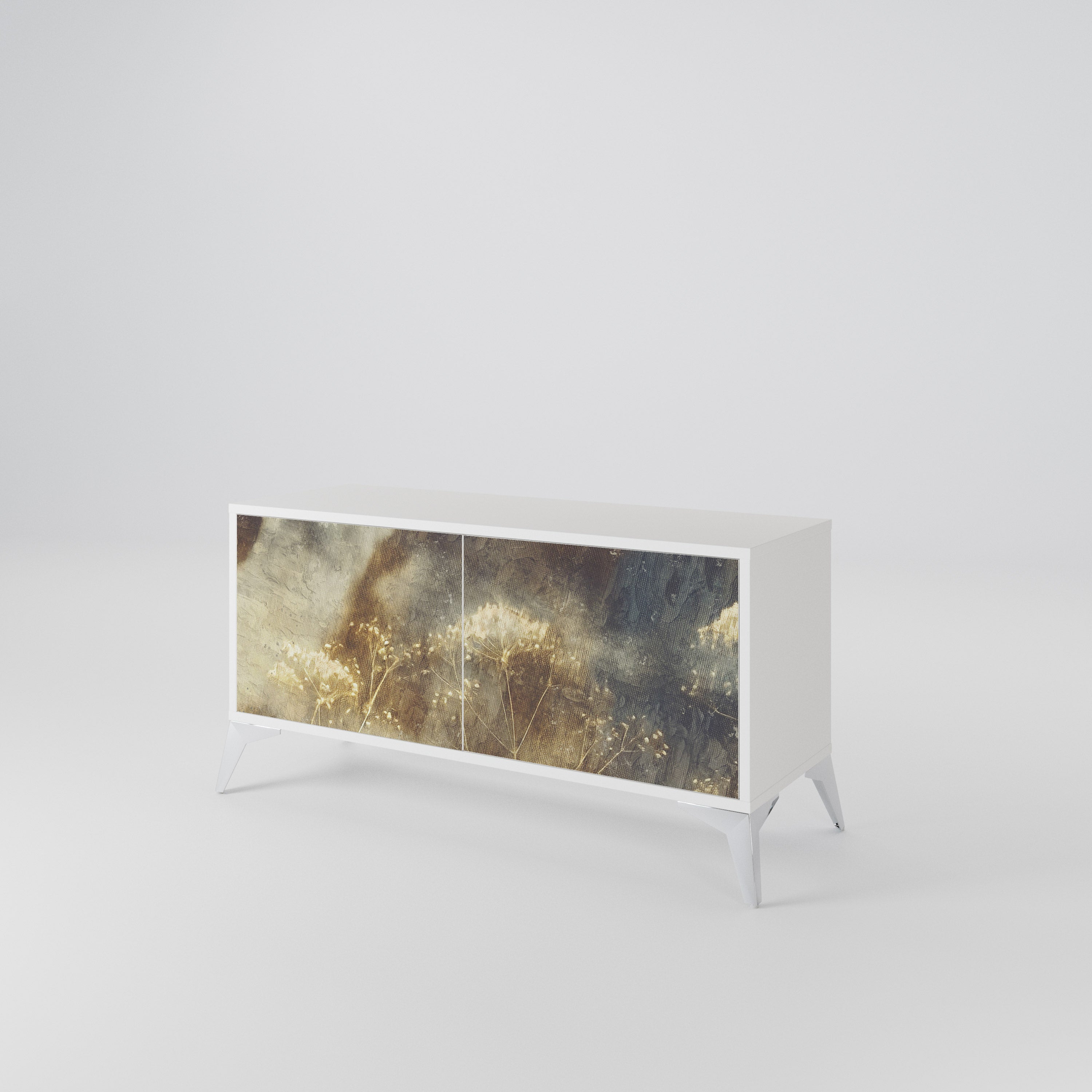 GENTLE POWER Mueble de TV Compacto de 2 puertas