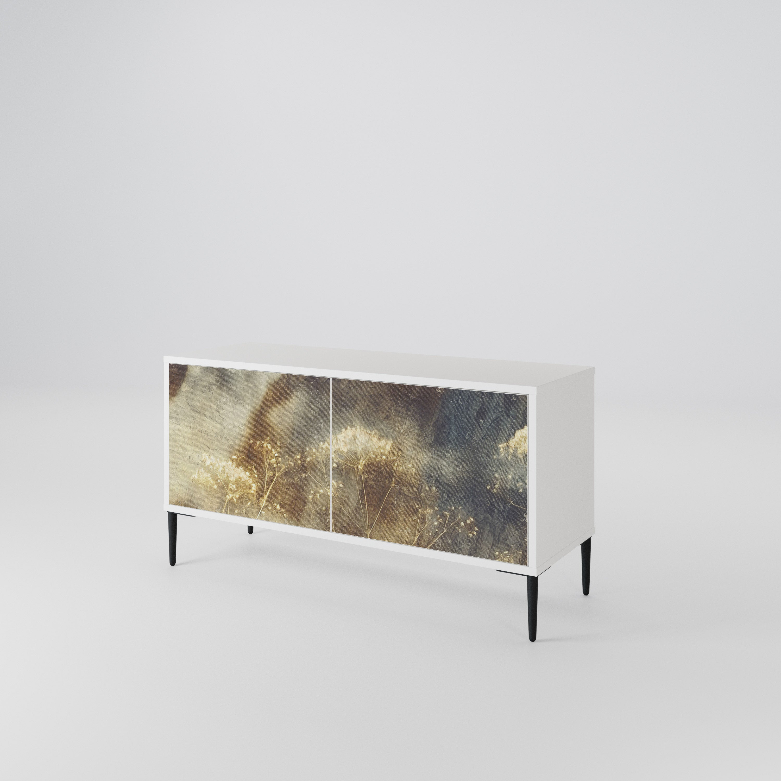 GENTLE POWER Mueble de TV Compacto de 2 puertas