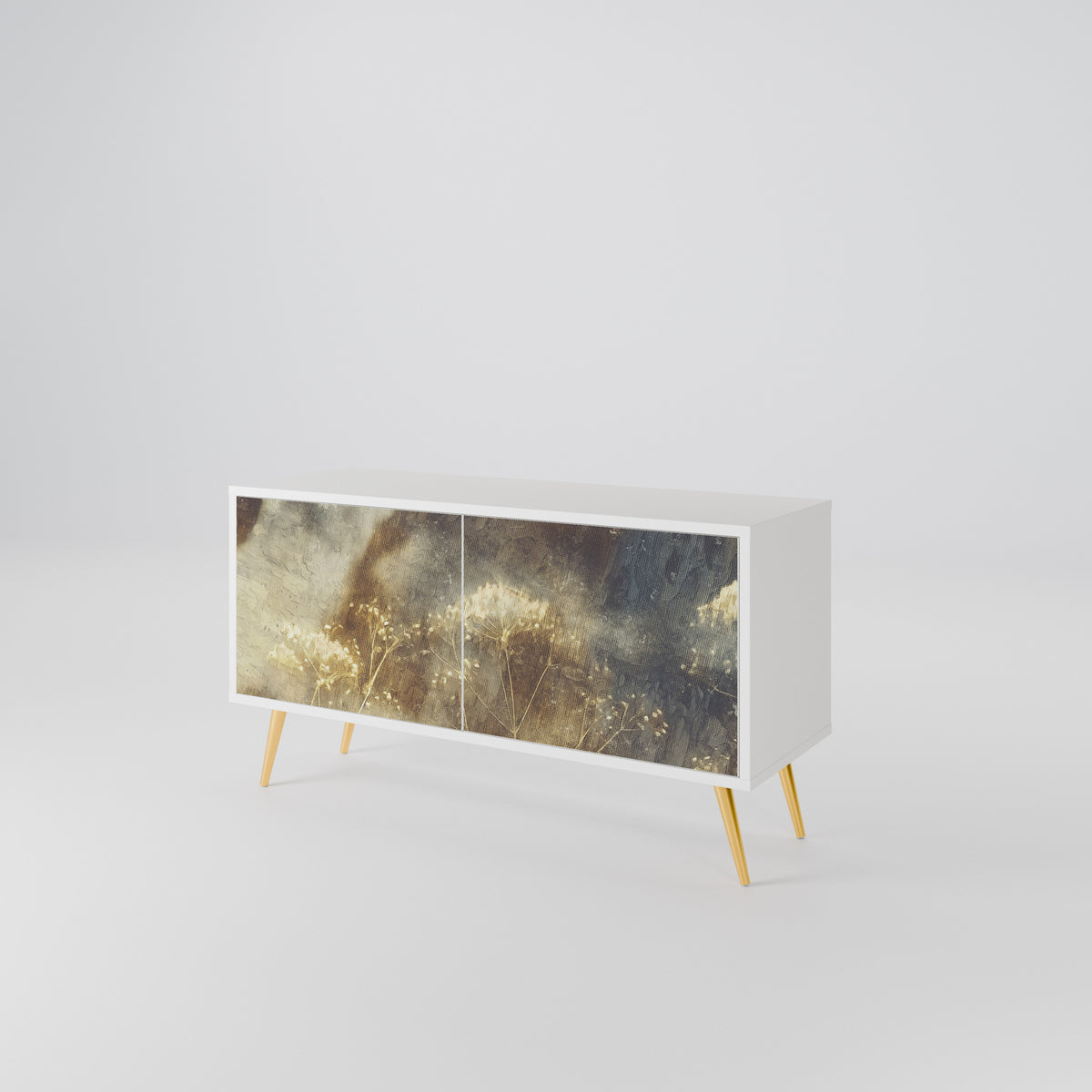 GENTLE POWER Mueble de TV Compacto de 2 puertas