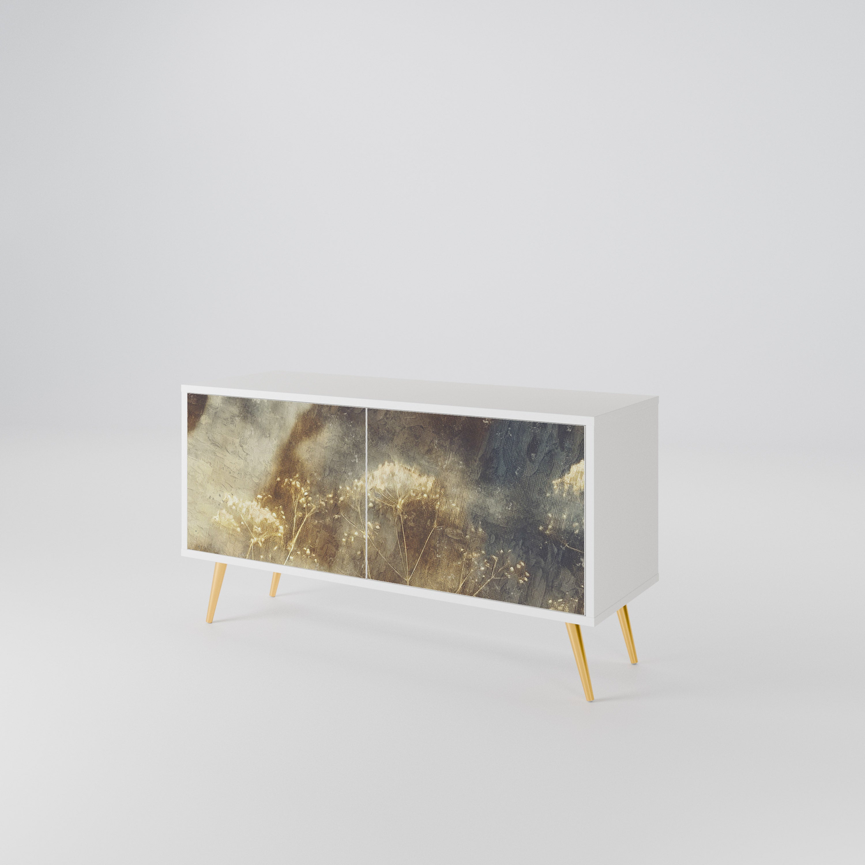 GENTLE POWER Mueble de TV Compacto de 2 puertas