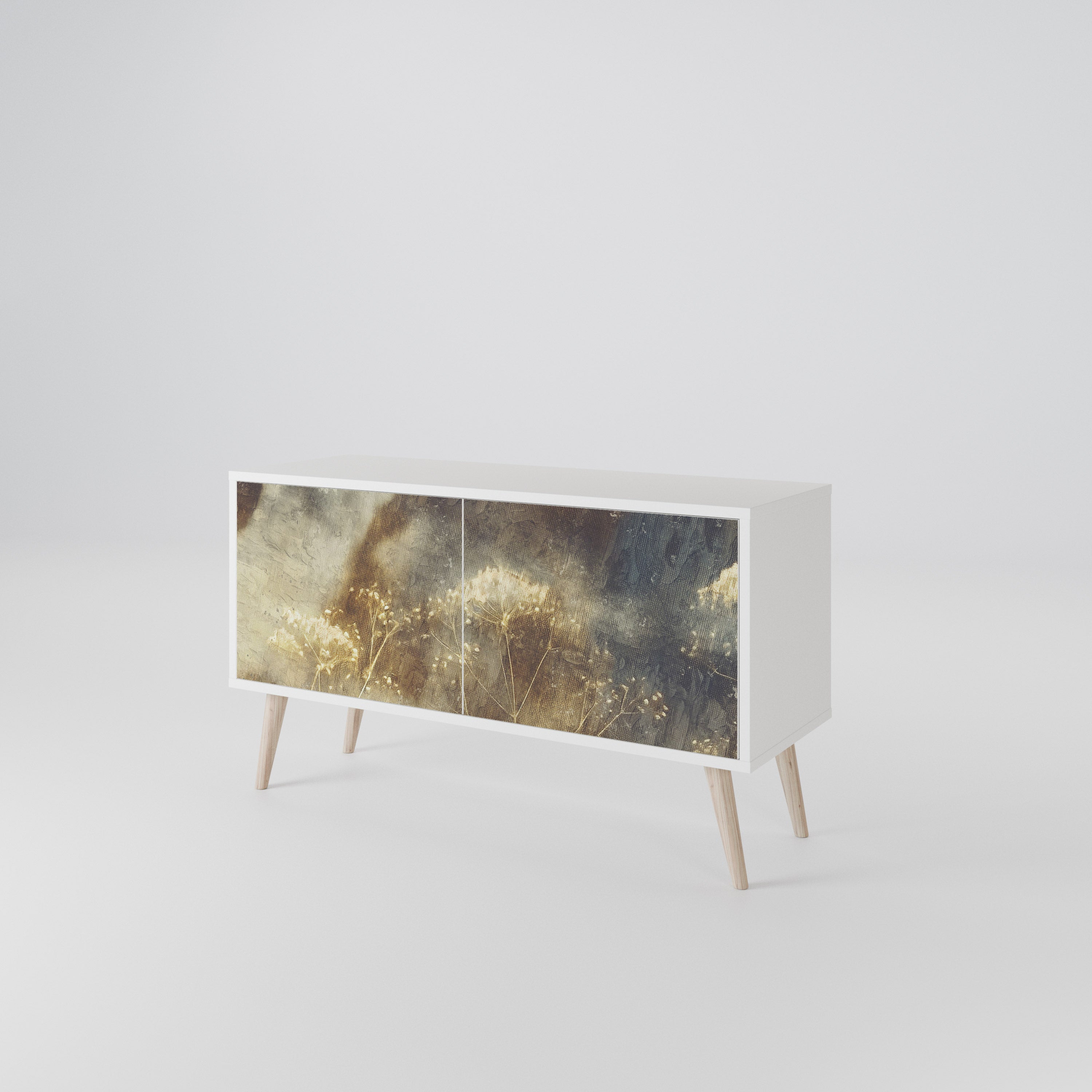 GENTLE POWER Mueble de TV Compacto de 2 puertas