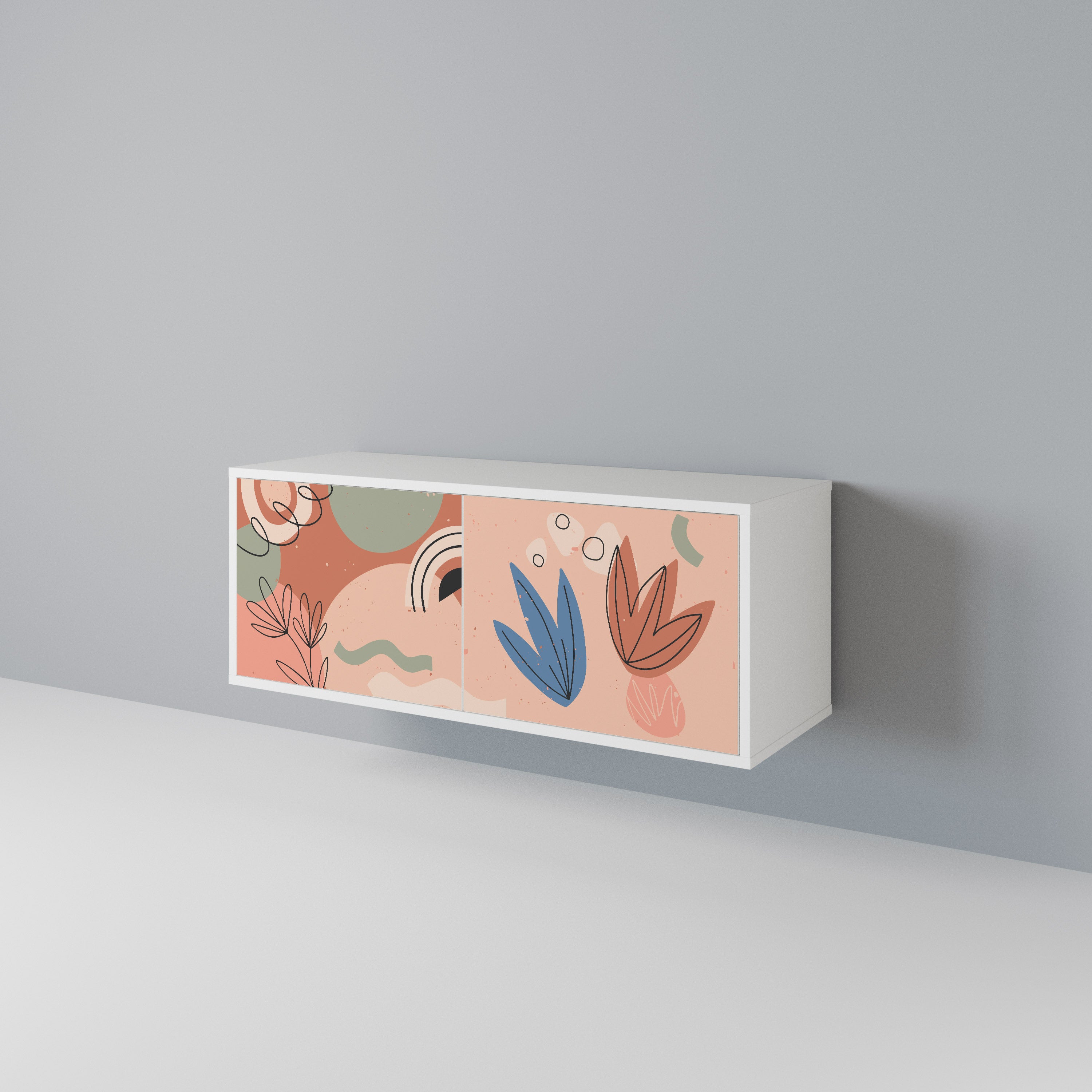 PASTEL DESTINY Mueble de TV Compacto de 2 puertas