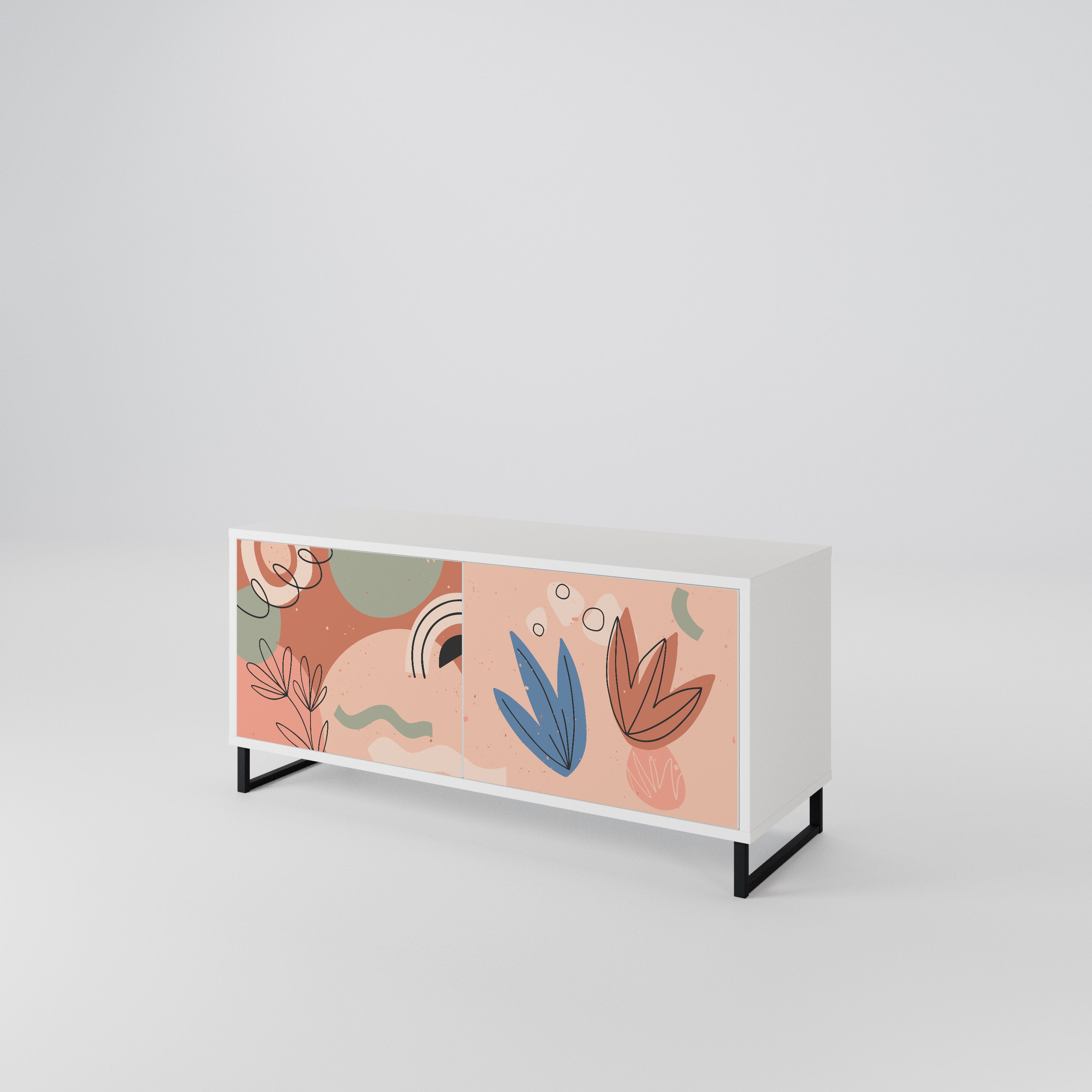 PASTEL DESTINY Mueble de TV Compacto de 2 puertas