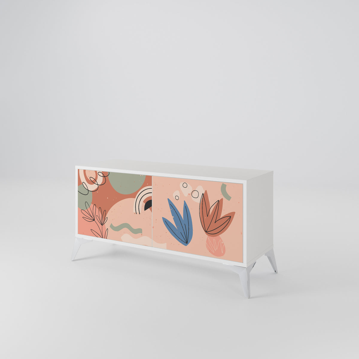 PASTEL DESTINY Mueble de TV Compacto de 2 puertas