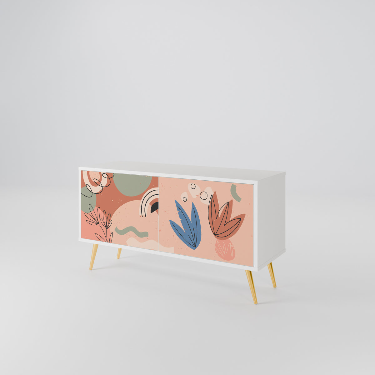 PASTEL DESTINY Mueble de TV Compacto de 2 puertas